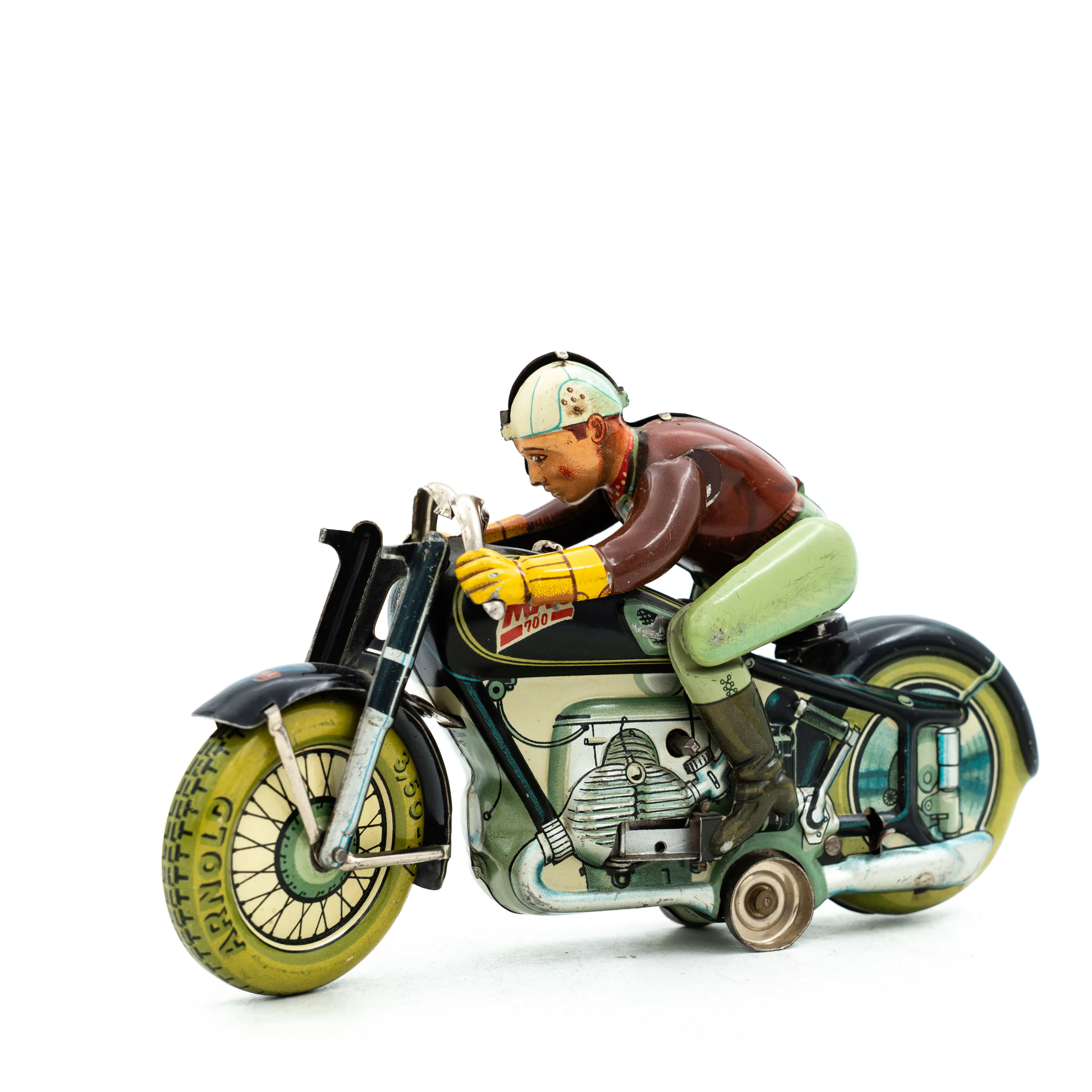 MOTORCYKEL, plåt, Arnold, Mac 700, 1900-talets mitt.