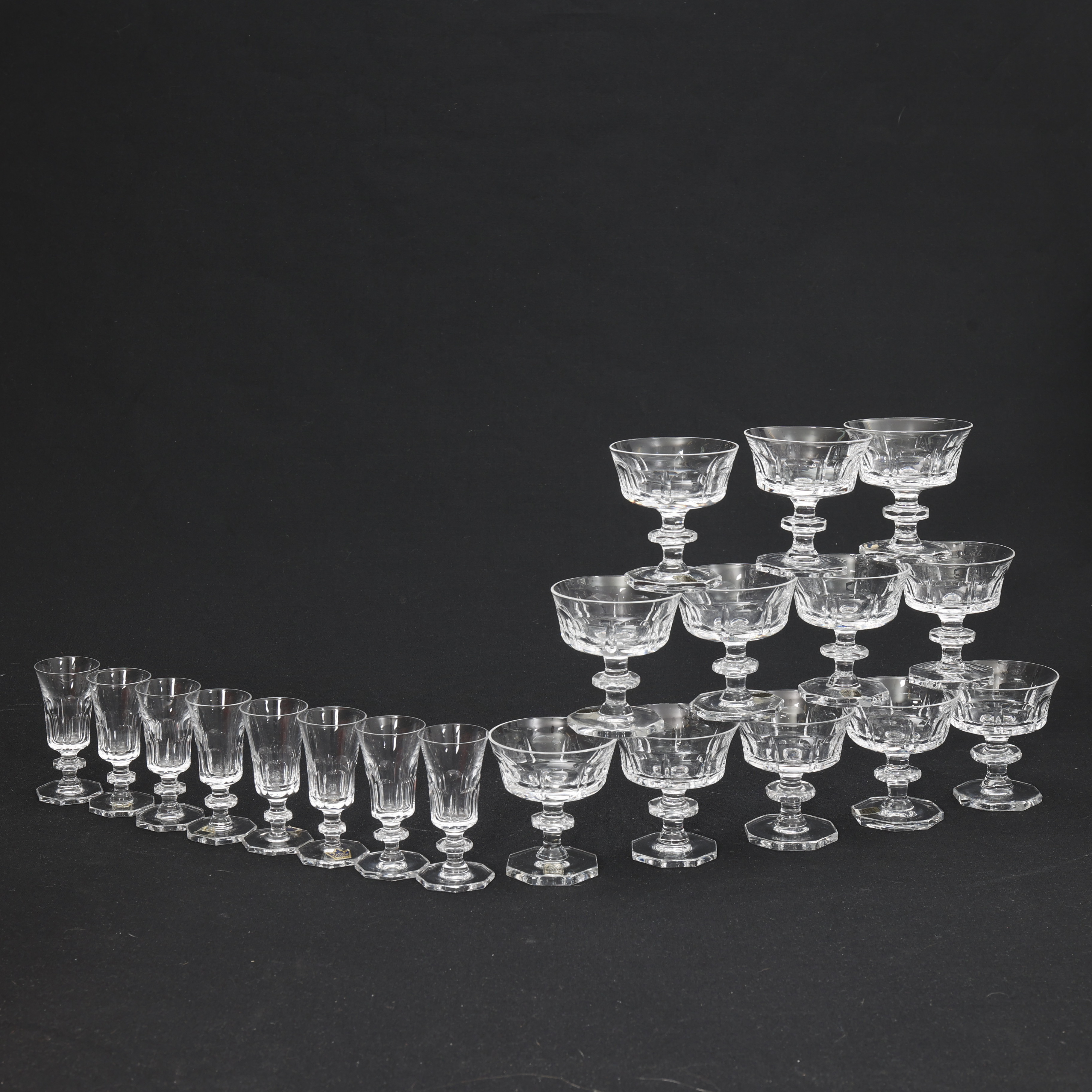 ELIS BERGH. GLASSERVIS, 20 delar, " Hamra ", Kosta Boda.