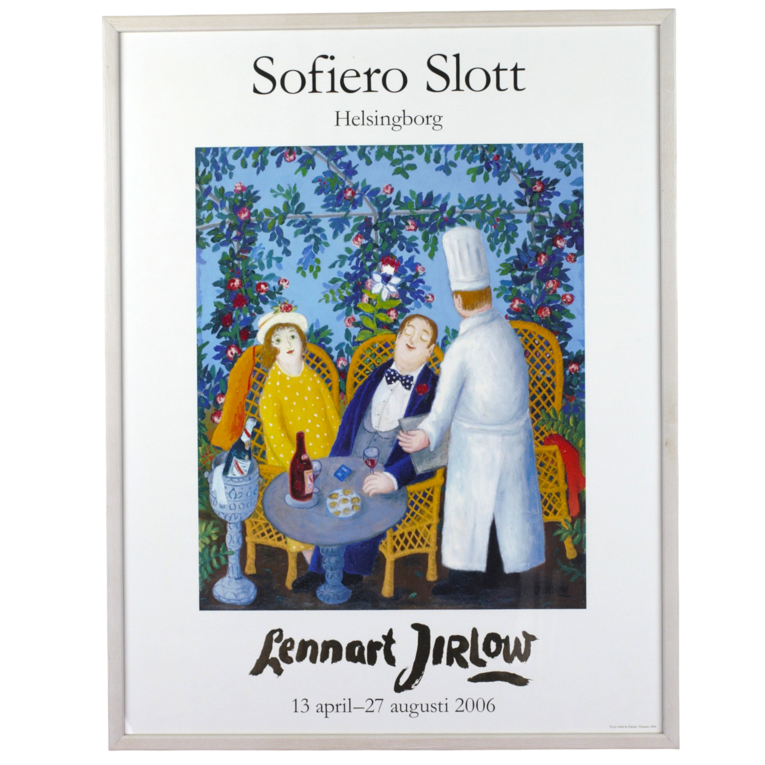 LENNART JIRLOW. Utställningsaffisch, "Sofiero Slott Helsingborg".