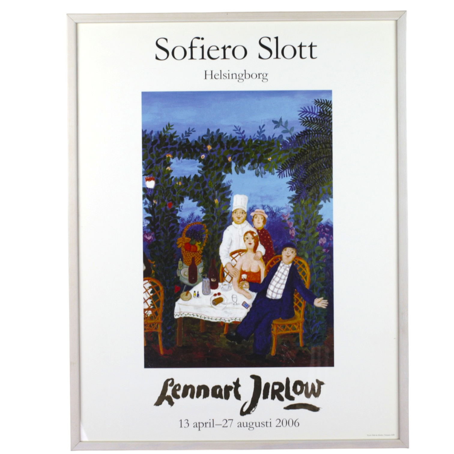 LENNART JIRLOW. Utställningsaffisch, "Sofiero Slott Helsingborg".