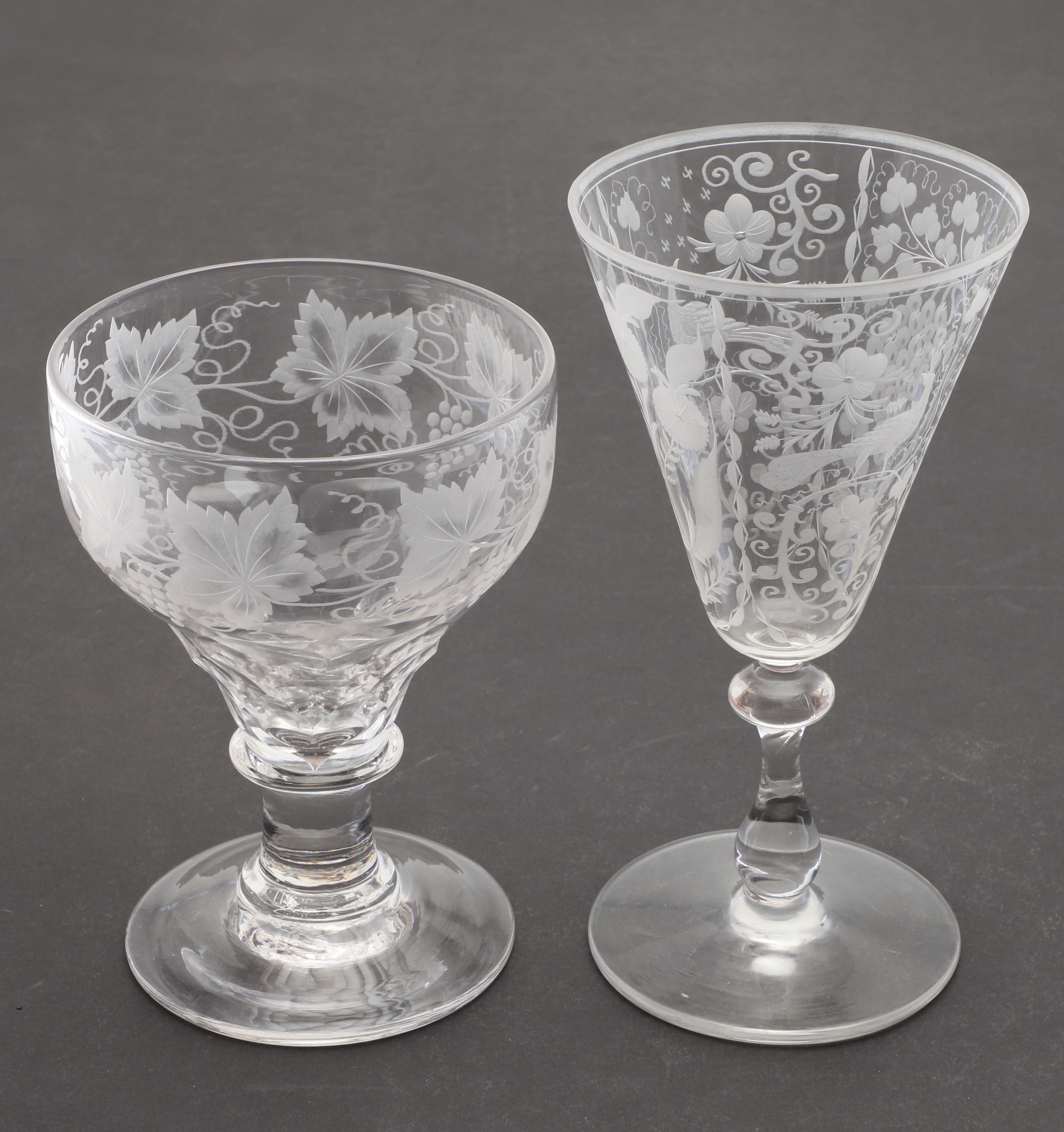 Rummer And Ragger Images for 5071067. AN ENGRAVED GEORGIAN RUMMER AND A VICTORIAN WINE ...