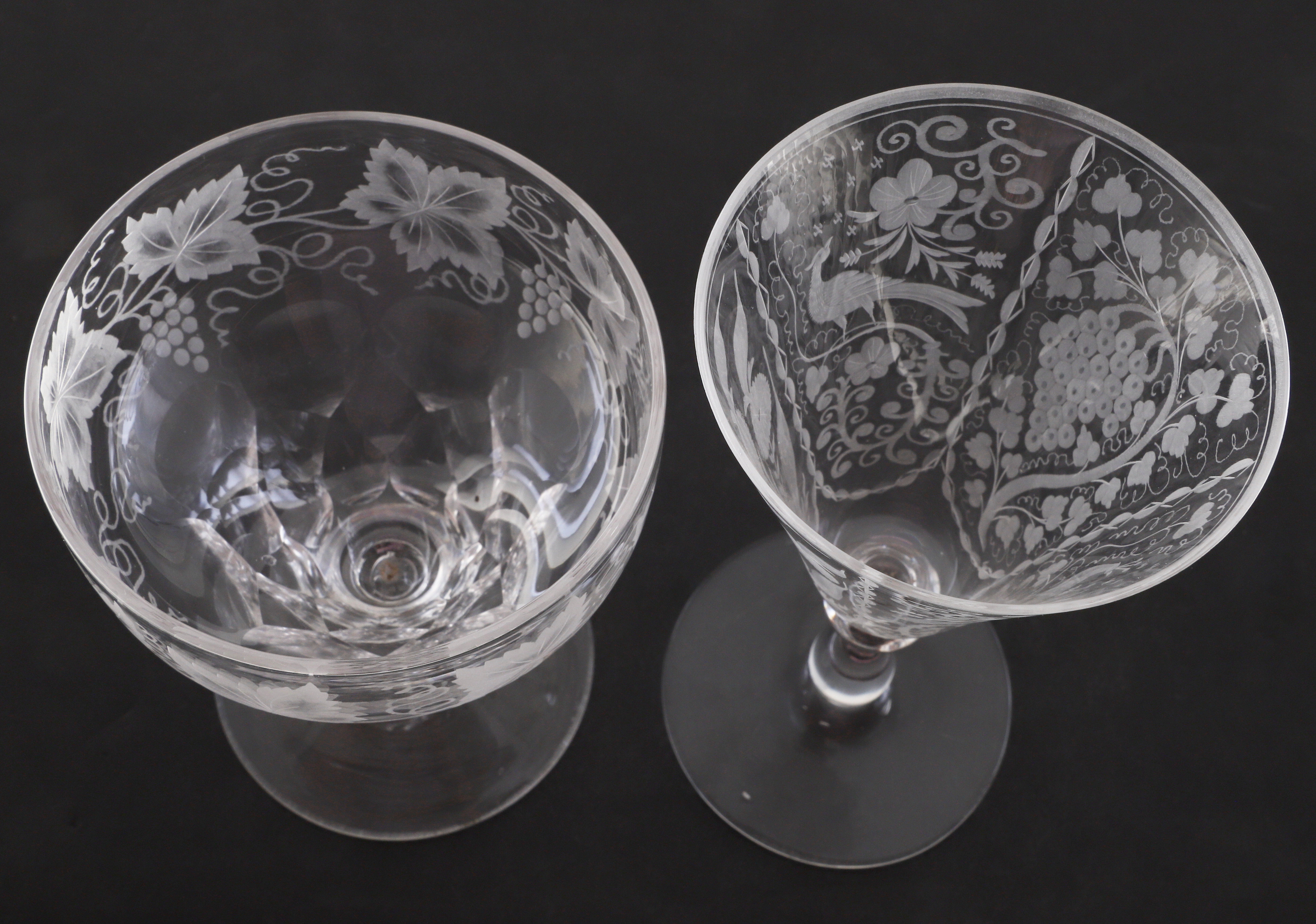 Rummer And Ragger Images for 5071067. AN ENGRAVED GEORGIAN RUMMER AND A VICTORIAN WINE ...
