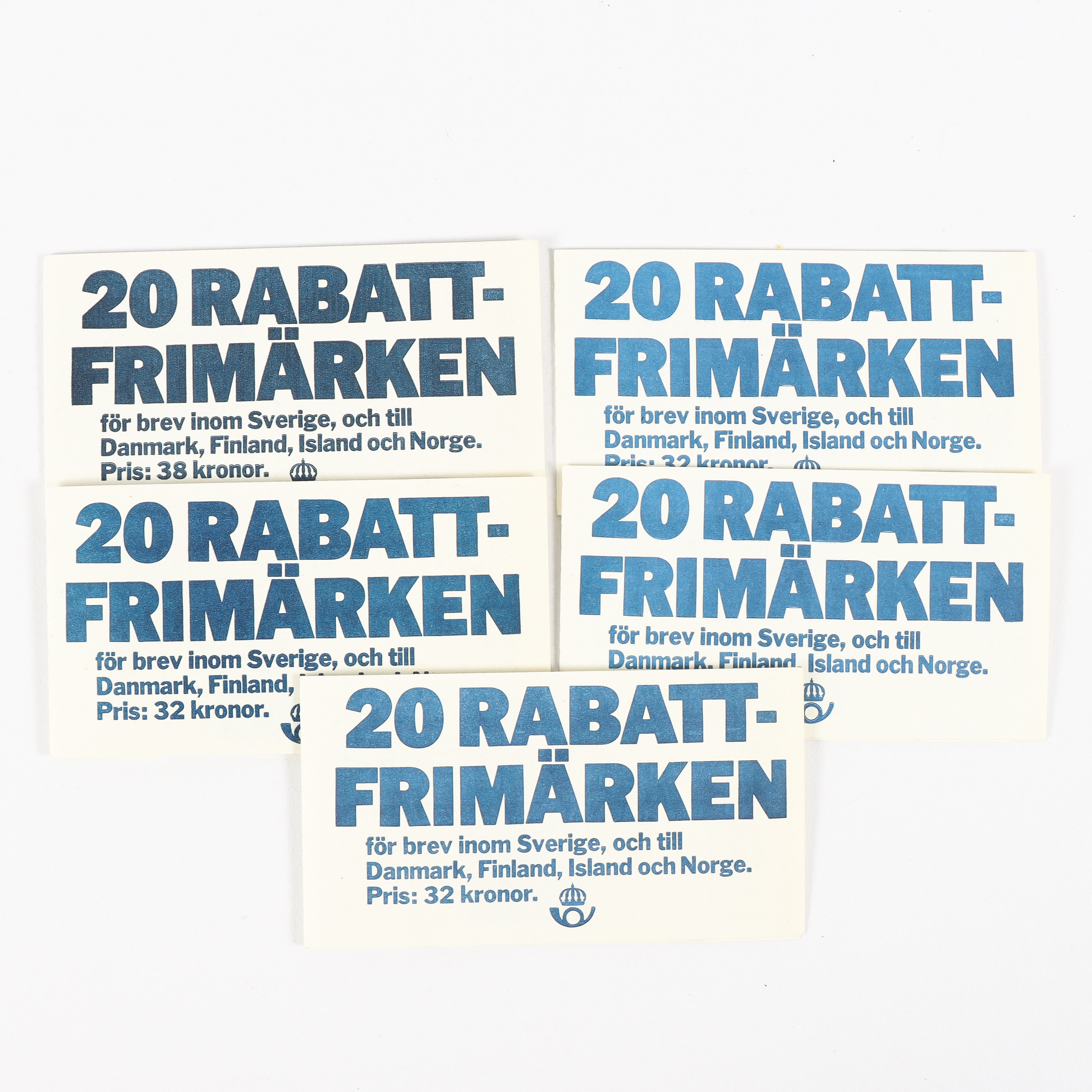 RABATTFRIMÄRKEN 5 häften.