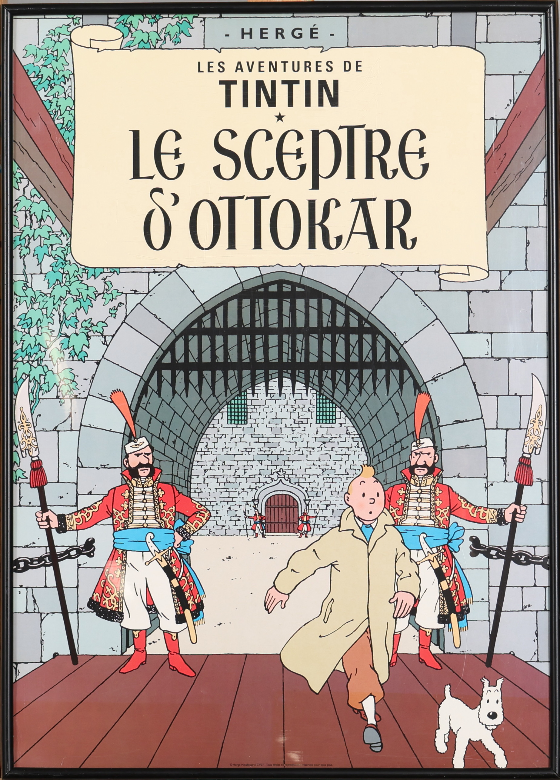 TINTIN, affisch, Offsettryck.