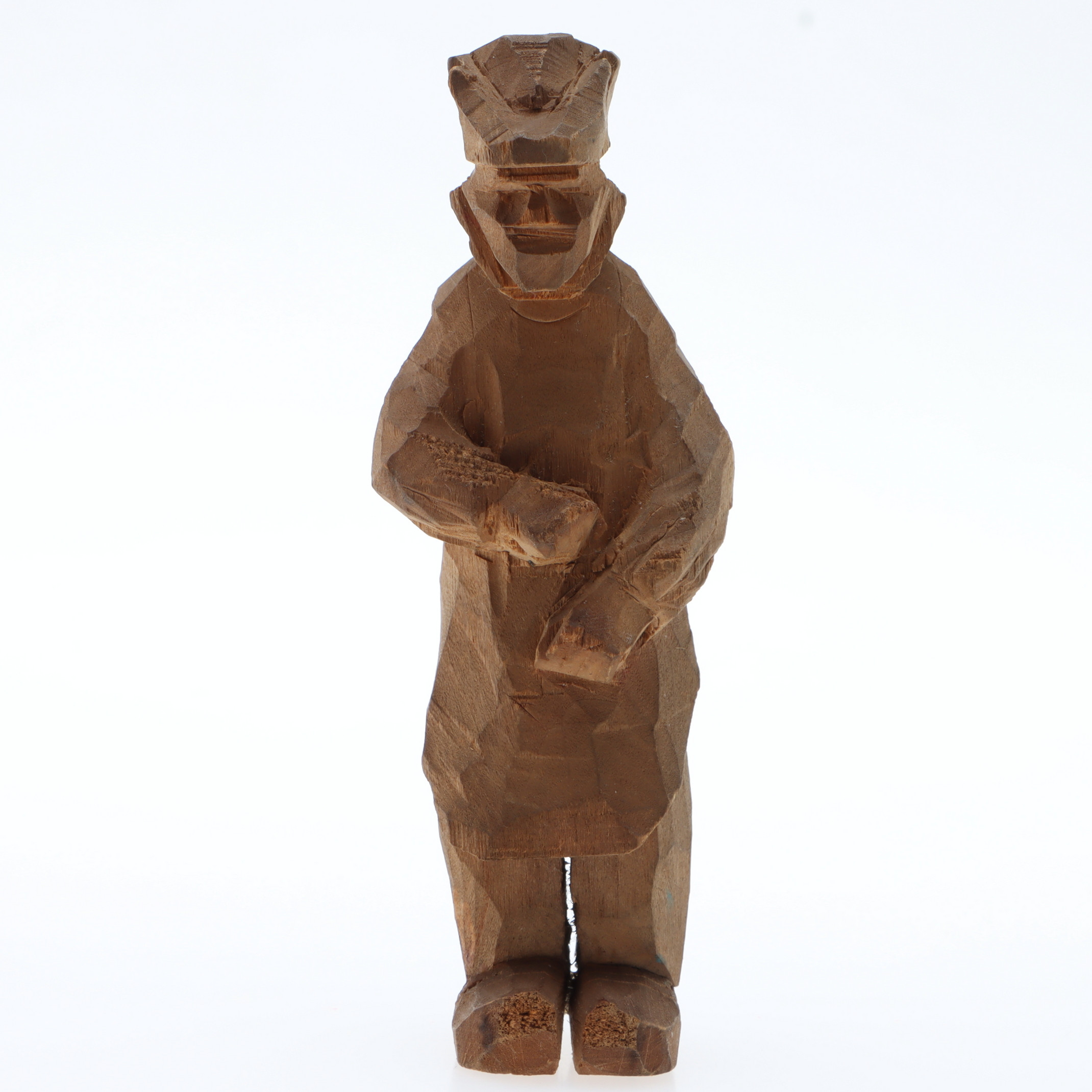 AXEL "DÖDERHULTARN" PETERSSON. Skulptur, Kofösare, snidat trä, stämpelsignerad.
