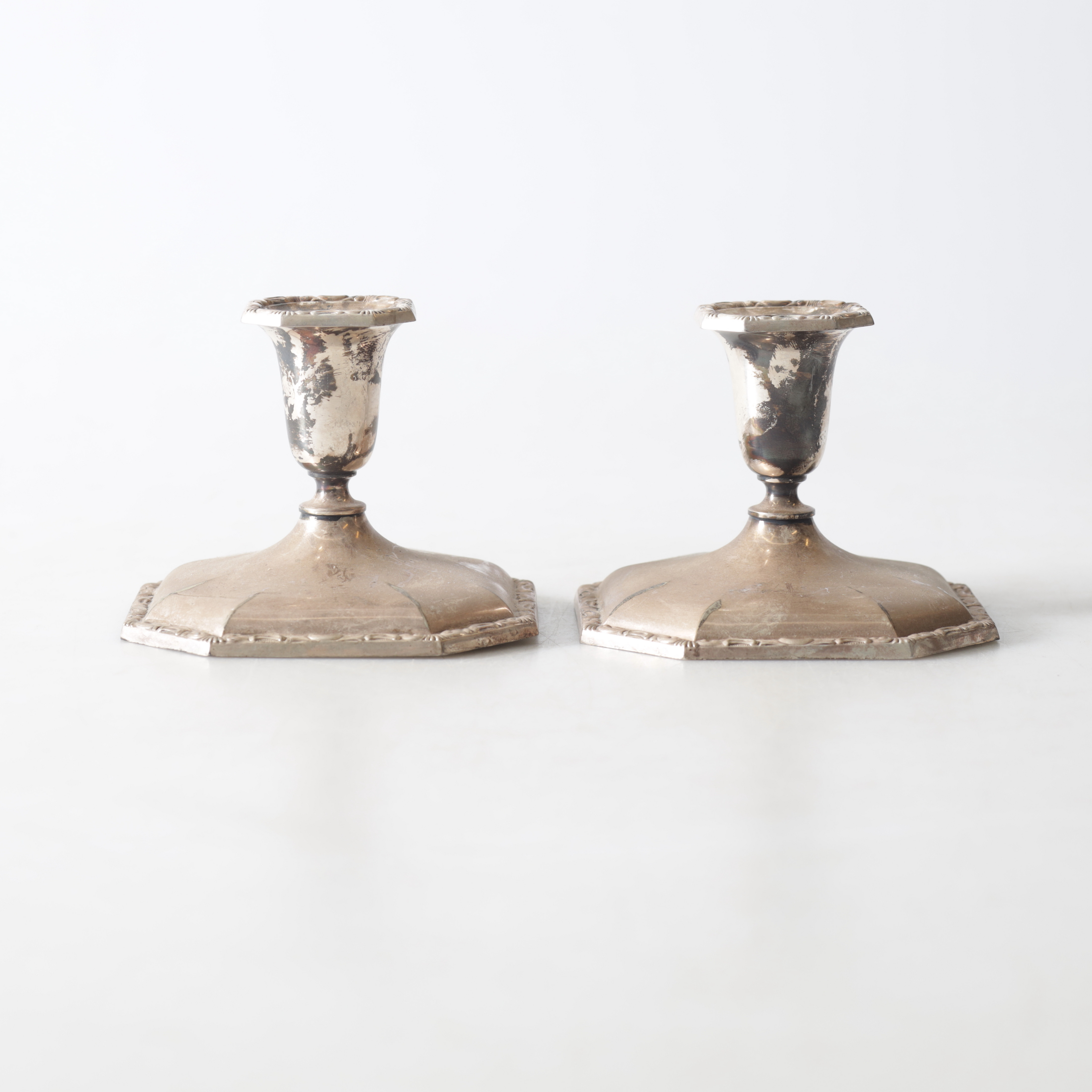 LJUSSTAKAR, 1 par, silver, 1900-tal.
