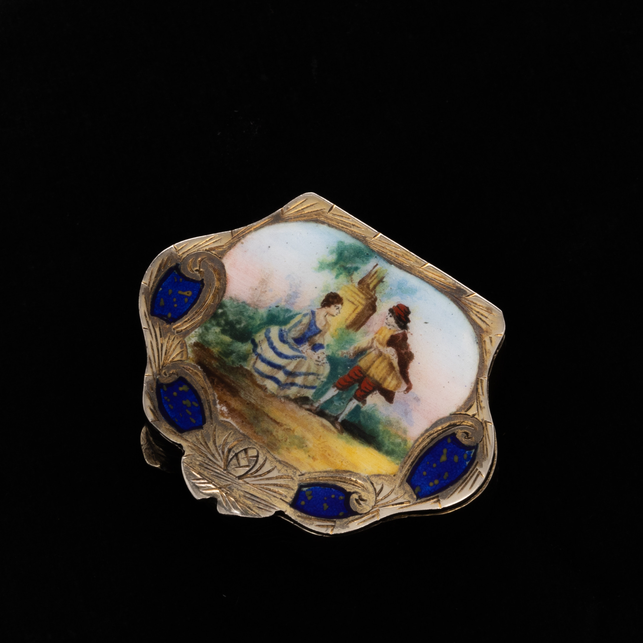 DOSA, Silver, Emaljdekor, Italien, 1900-talets första hälft.