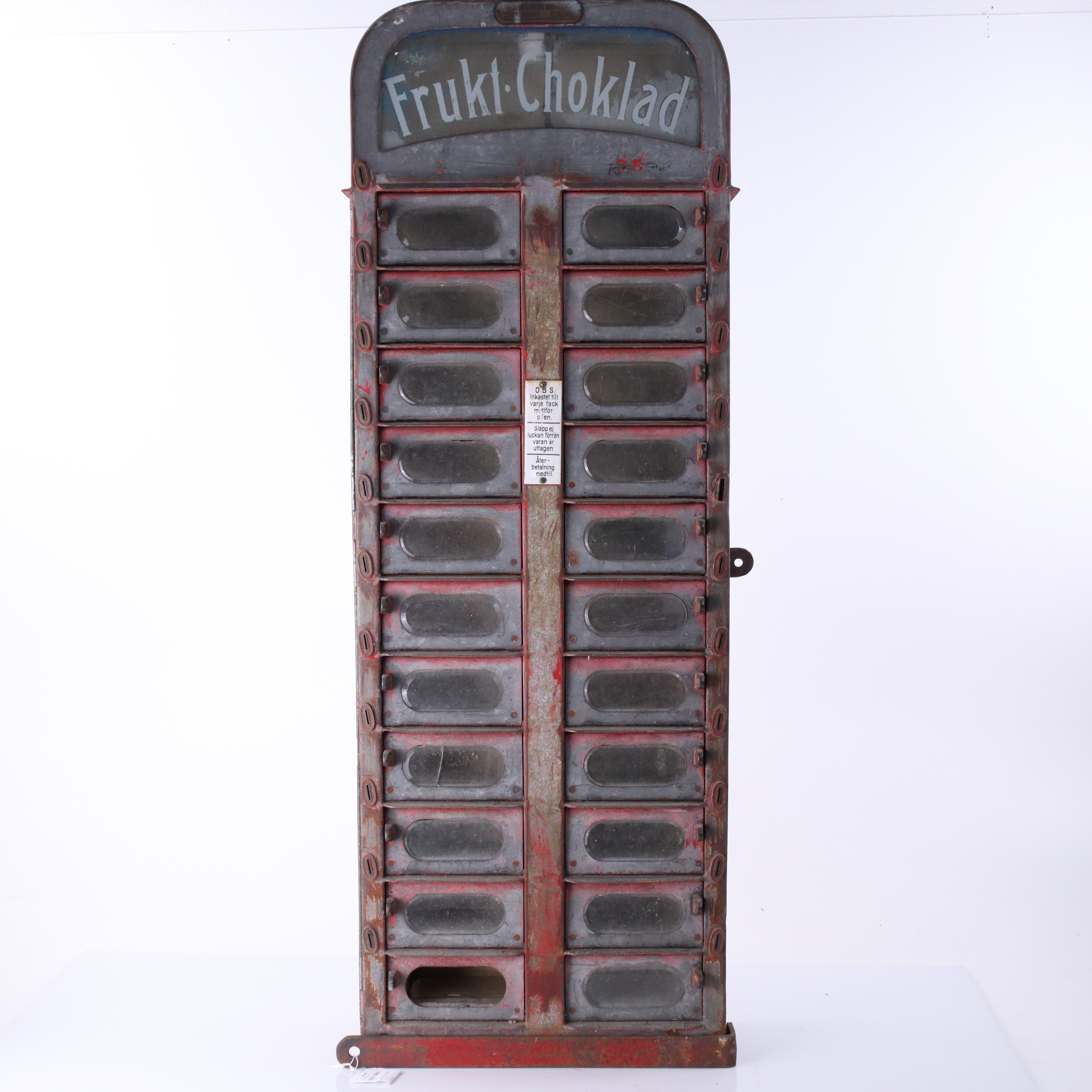 VARUAUTOMAT, "Frukt - Choklad", 1920/30-tal.