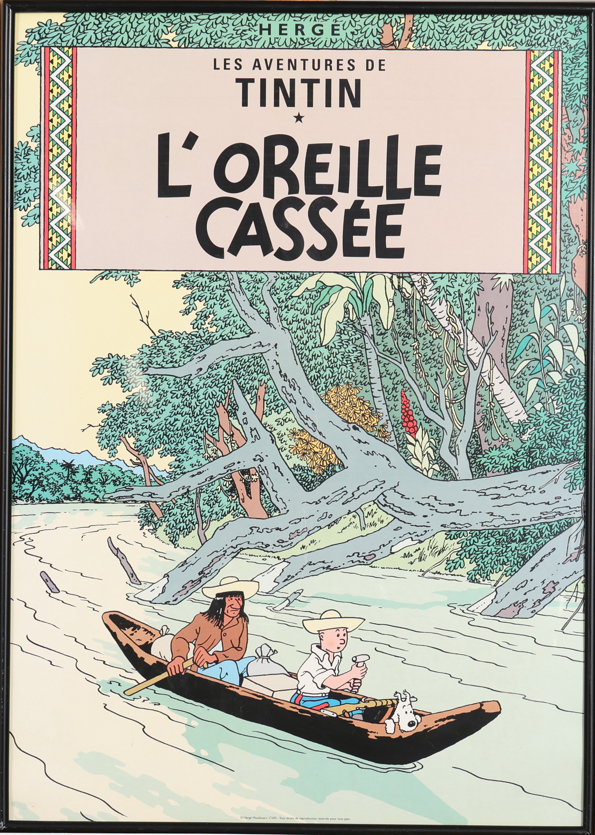 TINTIN, affisch, Offsettryck.