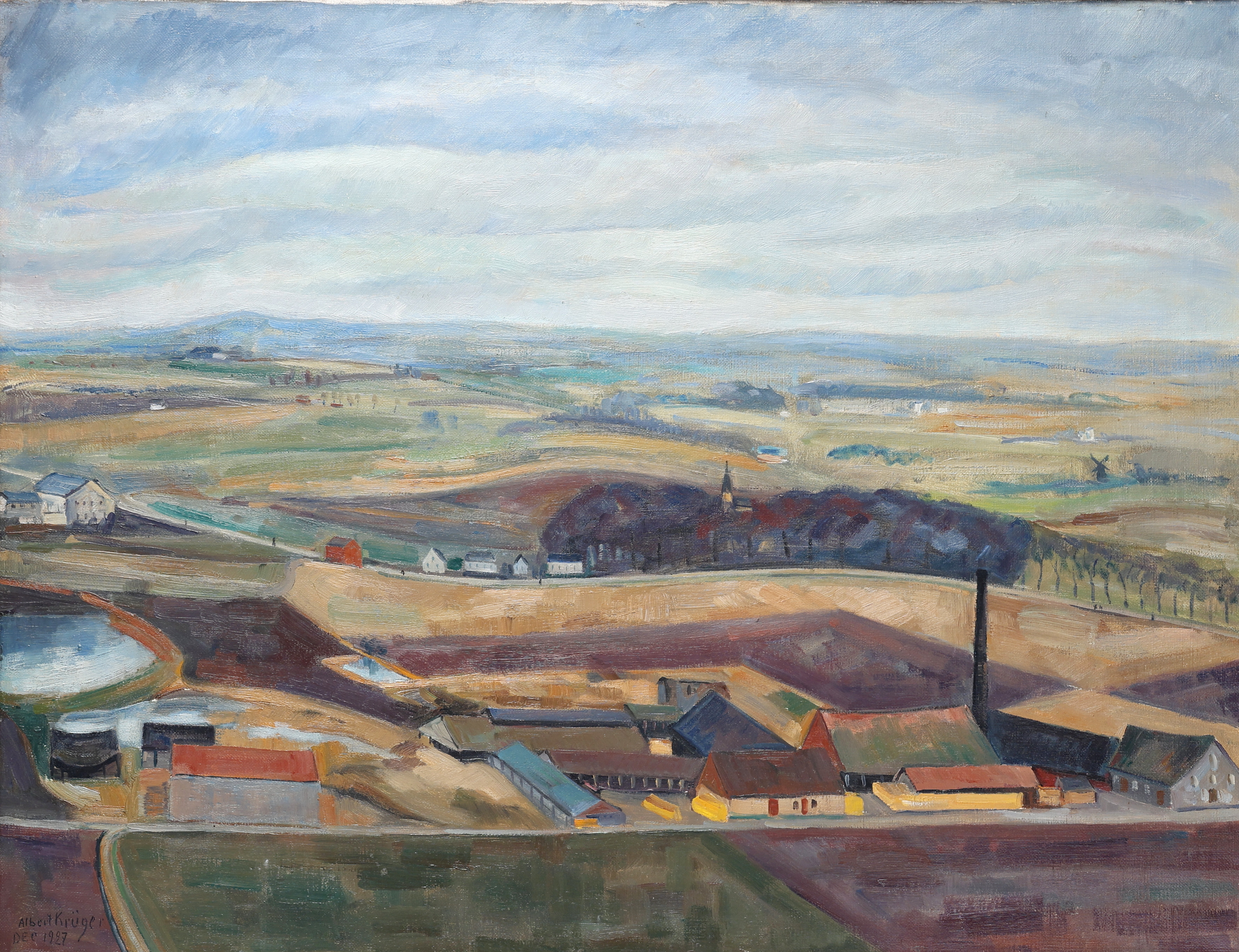 ALBERT KRÜGER. Olja på duk, signerad, daterad dec 1927.