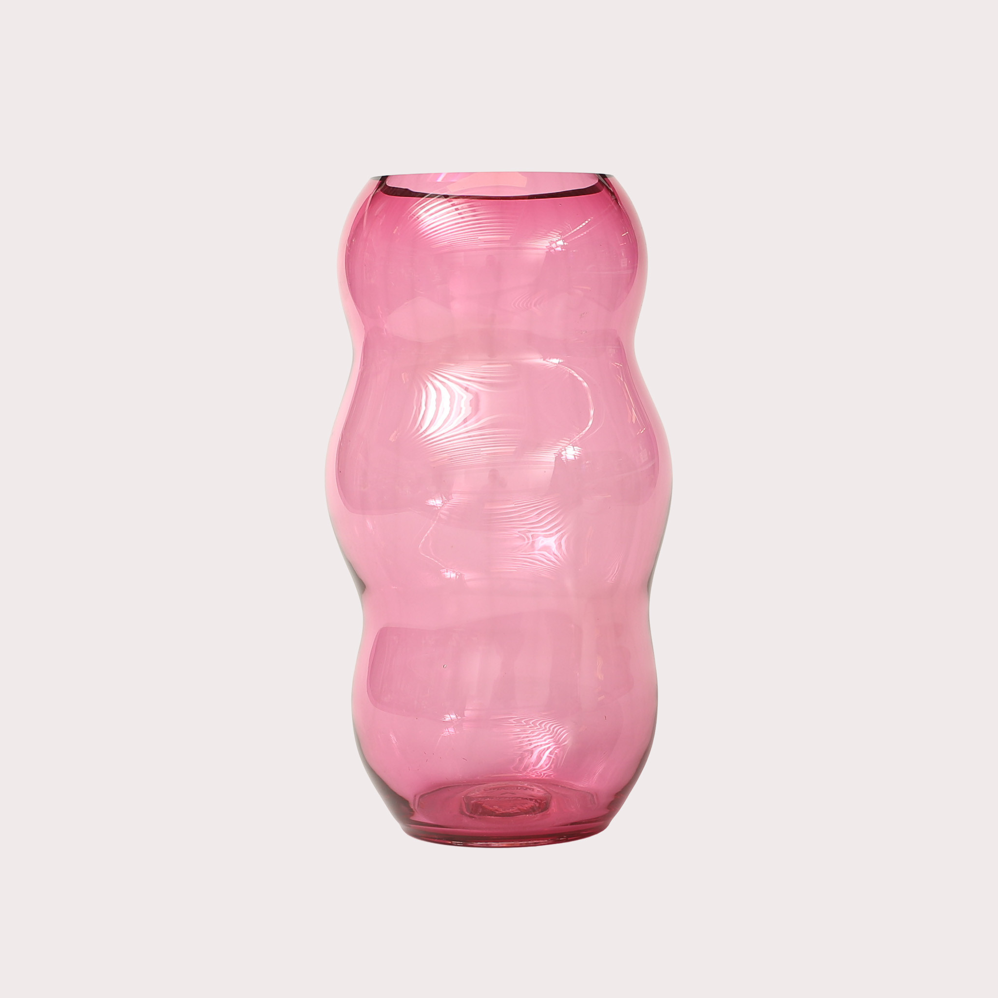 FUNDAMENTAL BERLIN, MARSANO, vas, glas, ljust rosa "rubinglas", modell "Musa". Böhmen. 2000-tal.