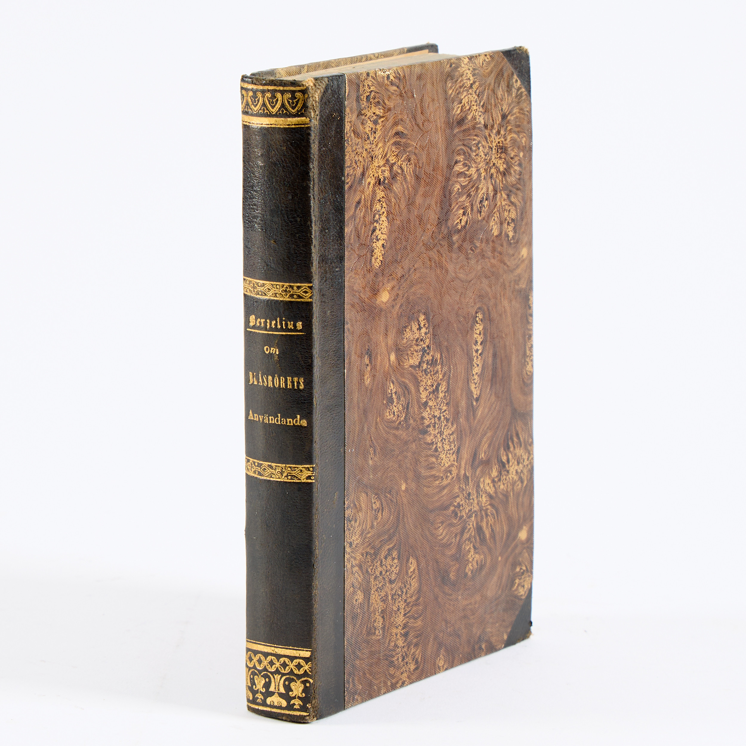JÖNS JACOB BERZELIUS. Bok, "Om blåsrörets användande", Stockholm, 1820.
