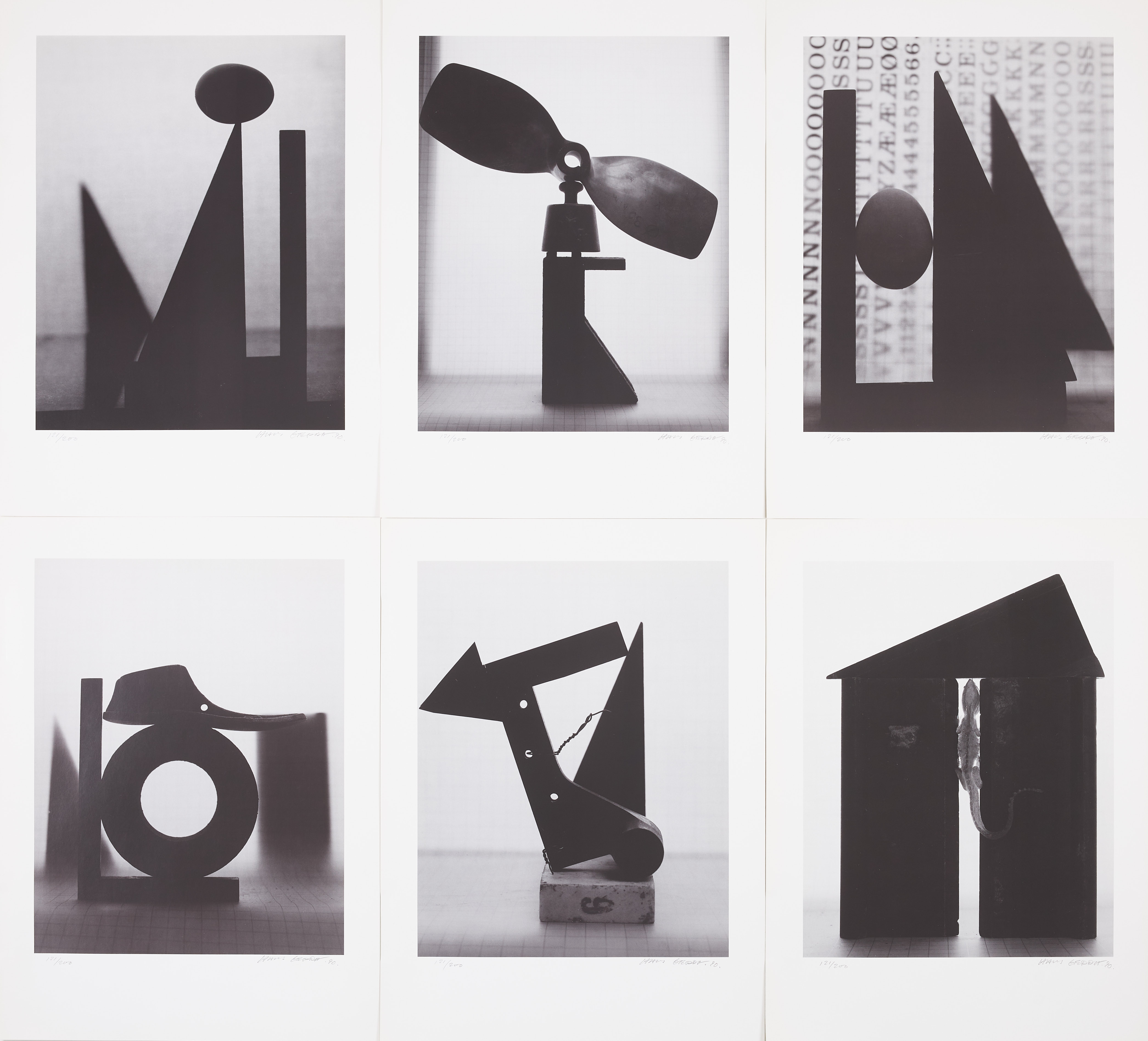 HANS GEDDA. "Polaroid Portfolio nr. 2", färgoffset, 6 st, signerade, numrerade 121/200, i pärm, utgivna av HLR&CO./BBDO Magna Repro och Brolins Färgoffset, 1990.