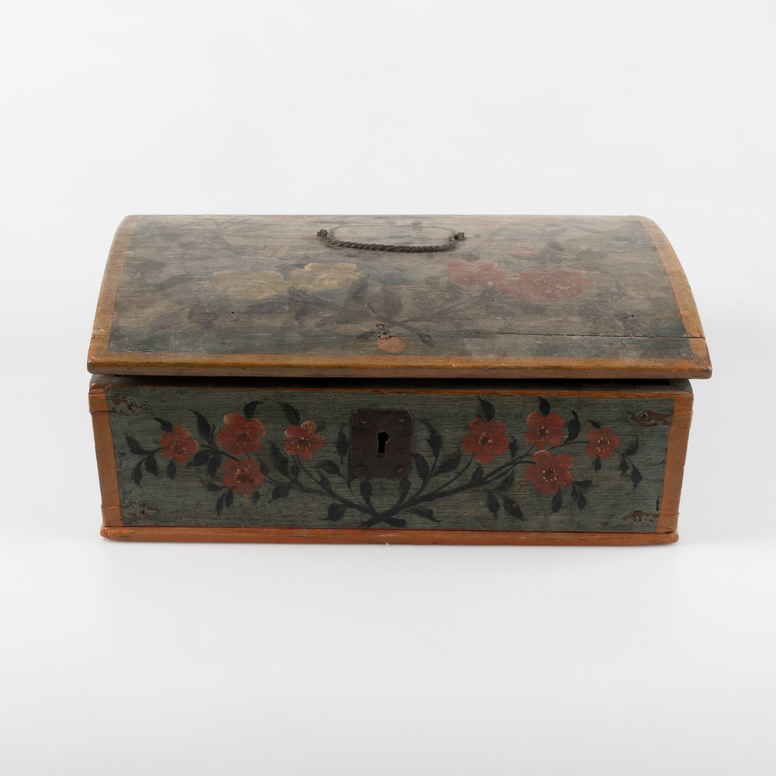SKRIN, allmoge, bemålad dekor, 1800-tal.