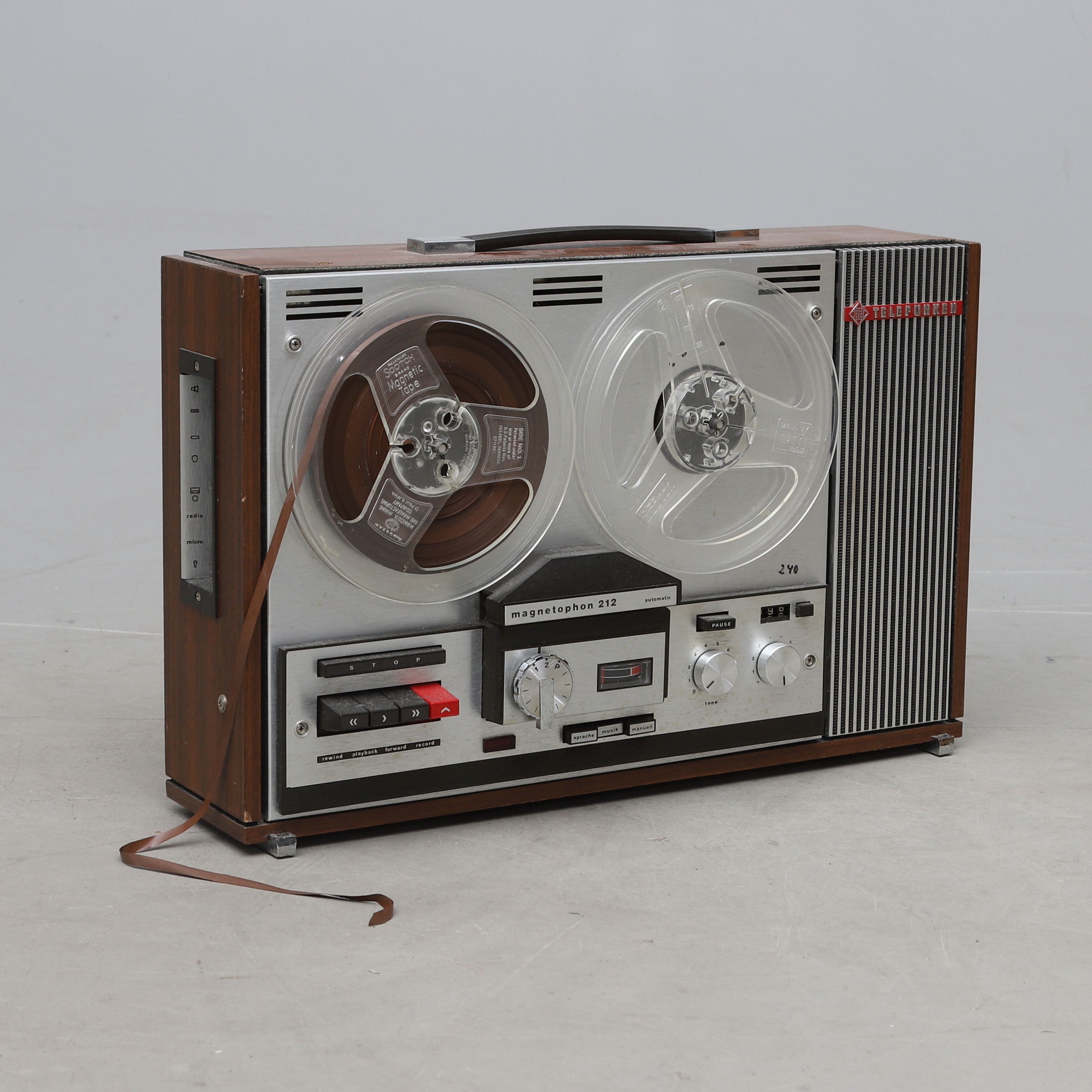 RULLBANDSPELARE, "Magnetophone 212", Telefunken.