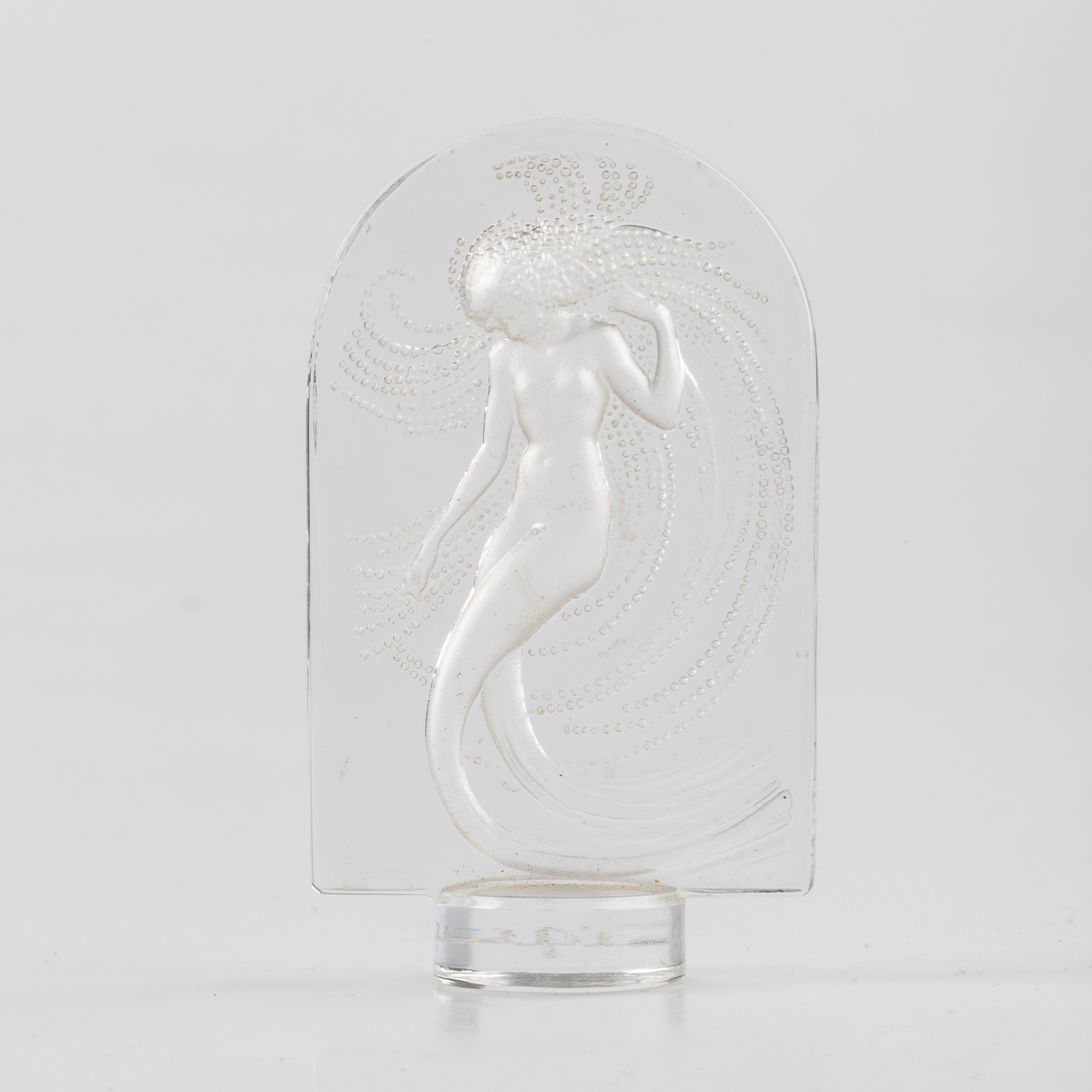 LALIQUE, objekt, "La Sirène", märkt på sockeln.