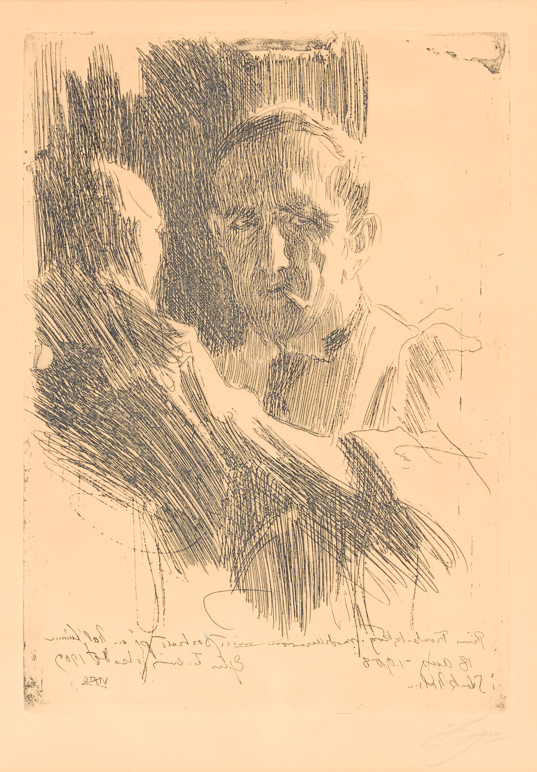ANDERS ZORN. "Prins Paul Troubetzkoy II", 1909.