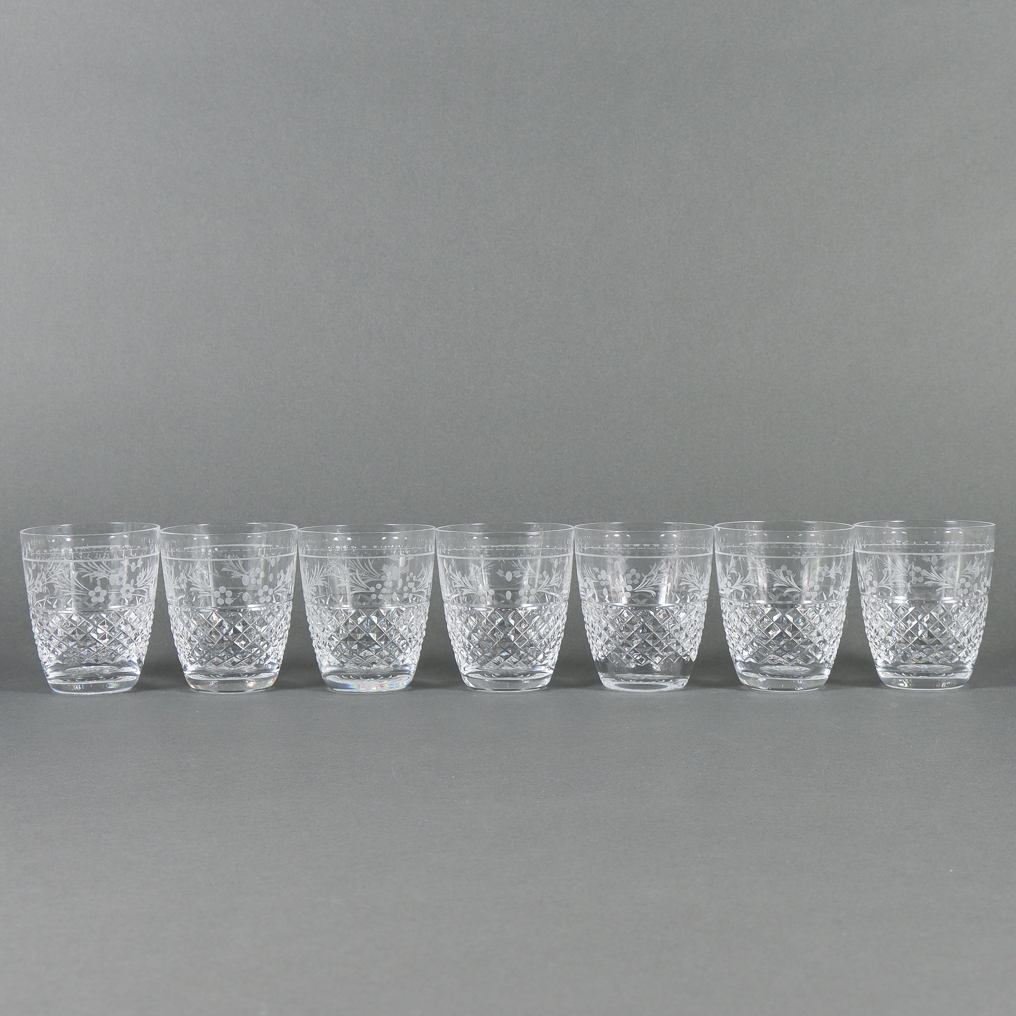 FRITZ KALLENBERG. 7 Selterglas, "Elvira Madigan", Kosta.