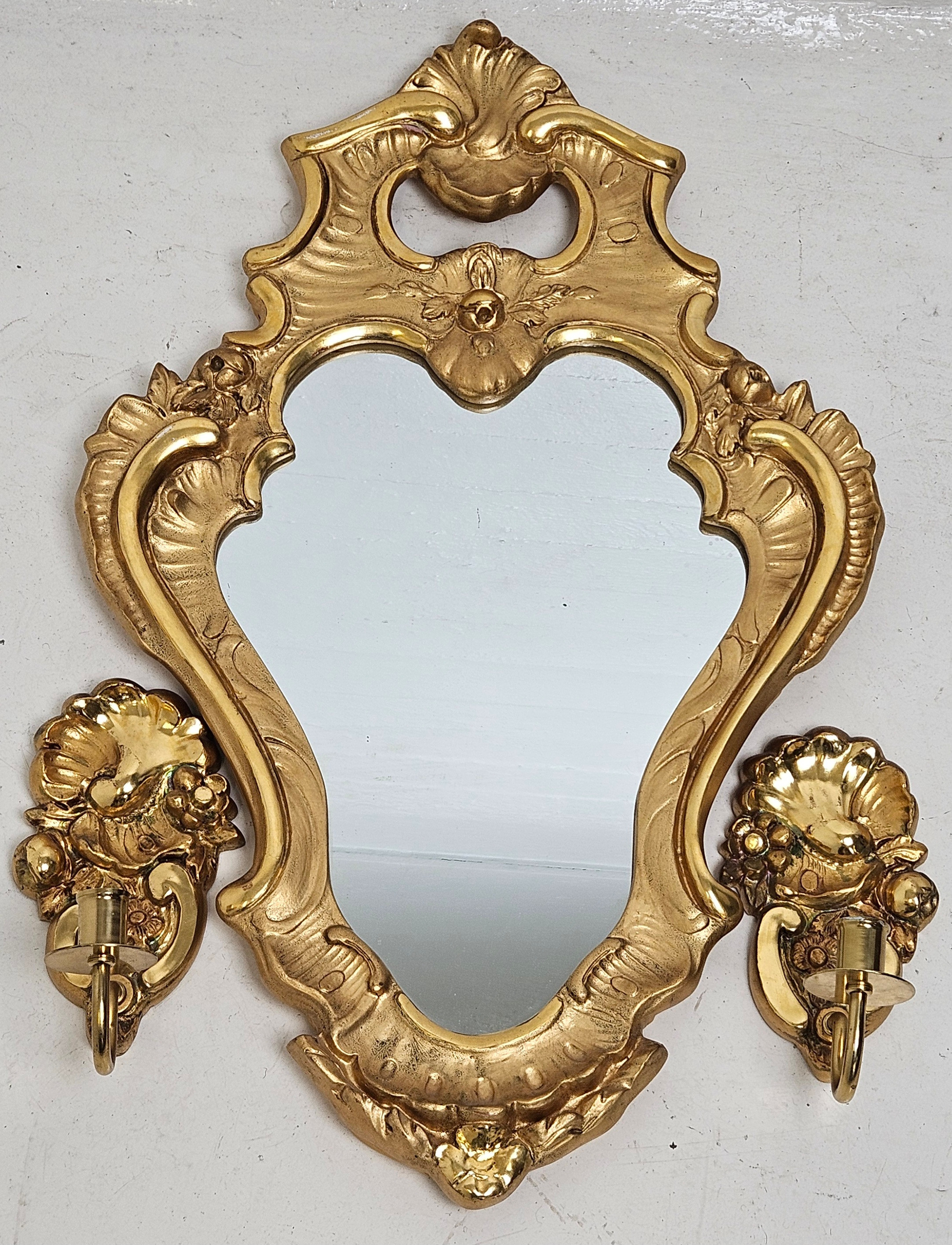 SPEGEL MED LAMPETTER, Louis XV-stil, AB Nybrofabriken, 1900-tal.