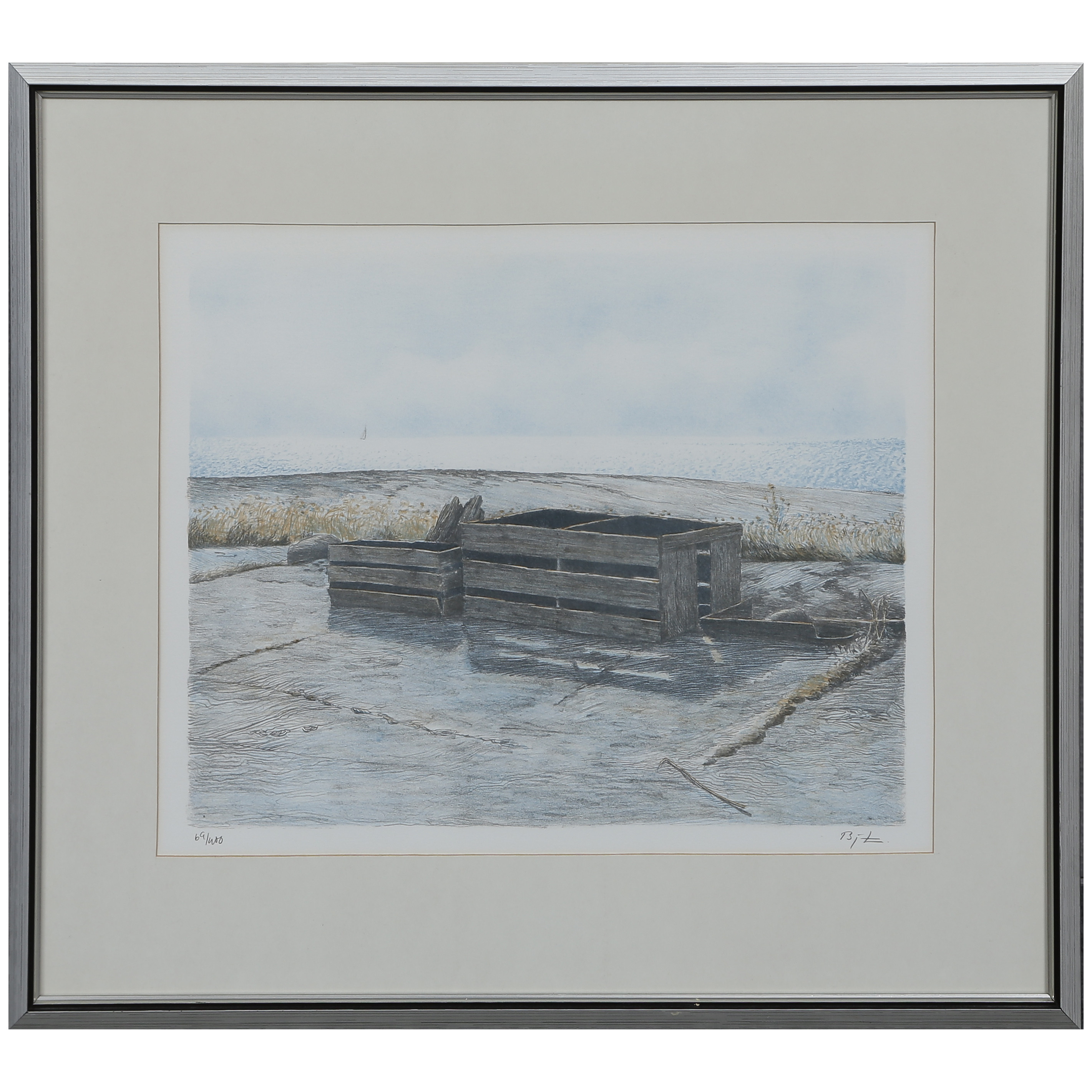 BJÖRN LINDROTH (1931–1999) LITOGRAFI 69/400, SIGNERAD.