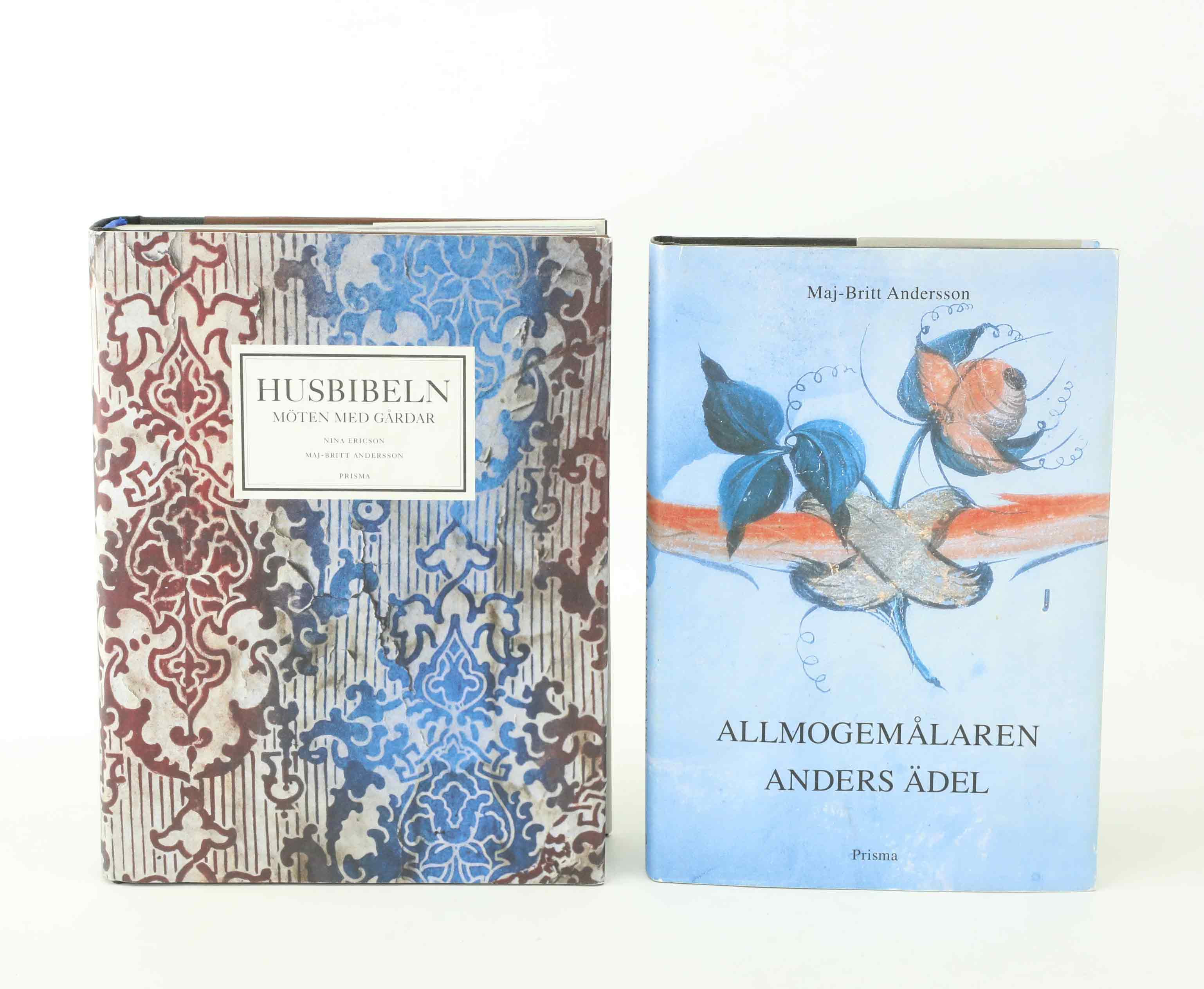 MAJ BRITT ANDERSSON. Böcker, 2 st, allmogekultur, "Husbibeln" och "Allmogemålaren Anders Ädel", 1990-tal/2000-tal.