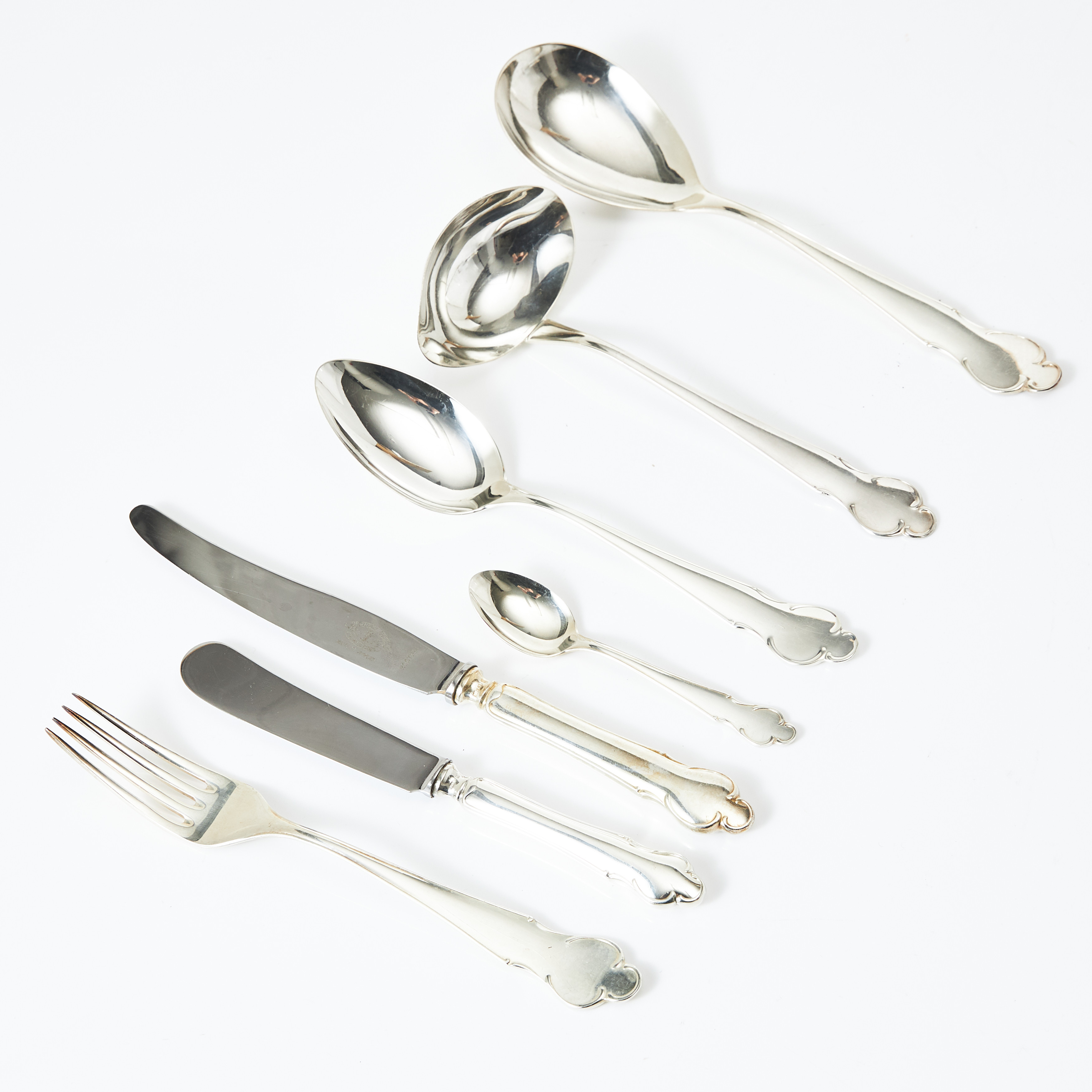 BESTICK, 56 dlr., silver, MGAB, Lidköping och Uppsala, modell Disa, 1950/60-tal.