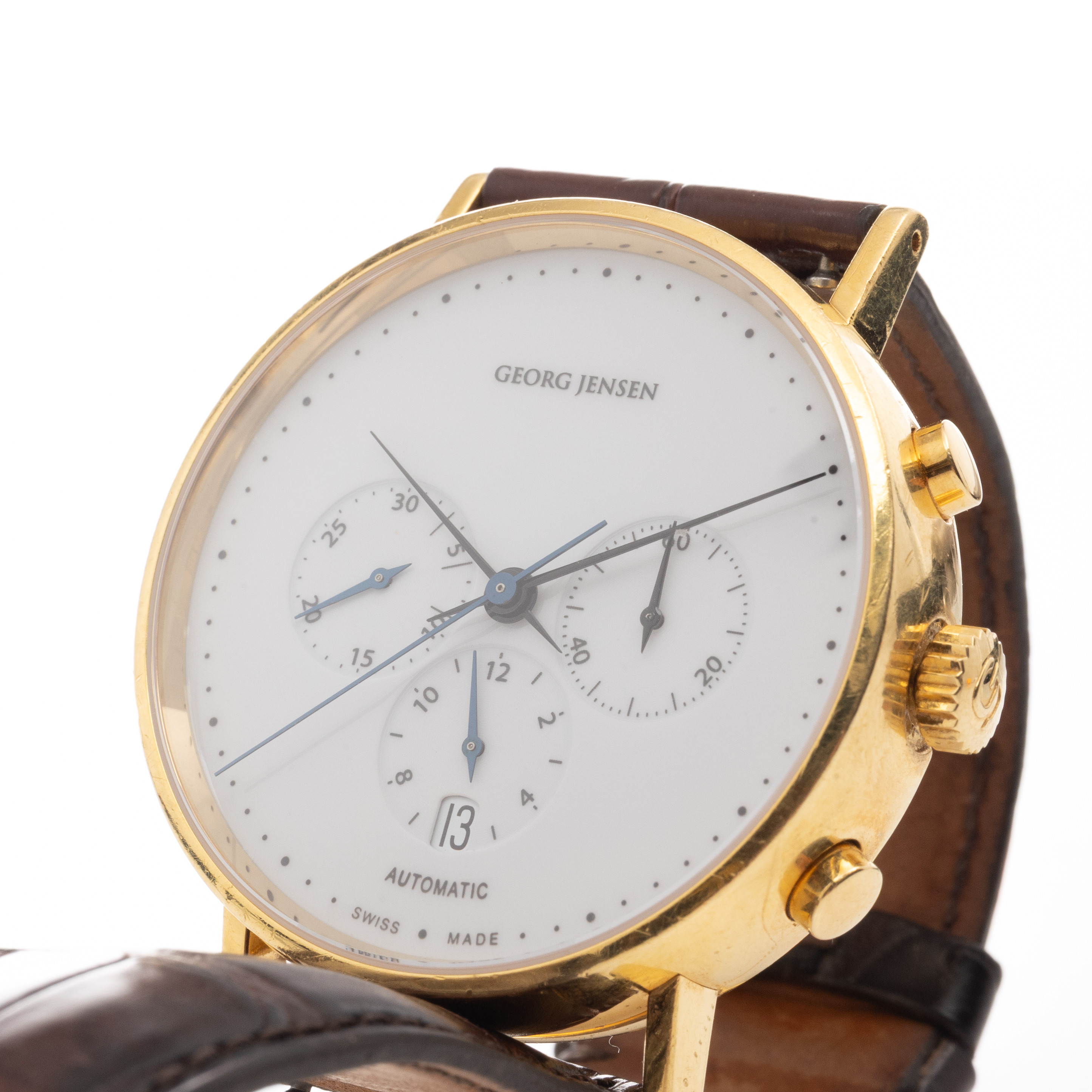 HENNING KOPPEL, Georg Jensen, Koppel Chronograph, armbandsur, 18K guld, autometiskt urverk, ca 2007.