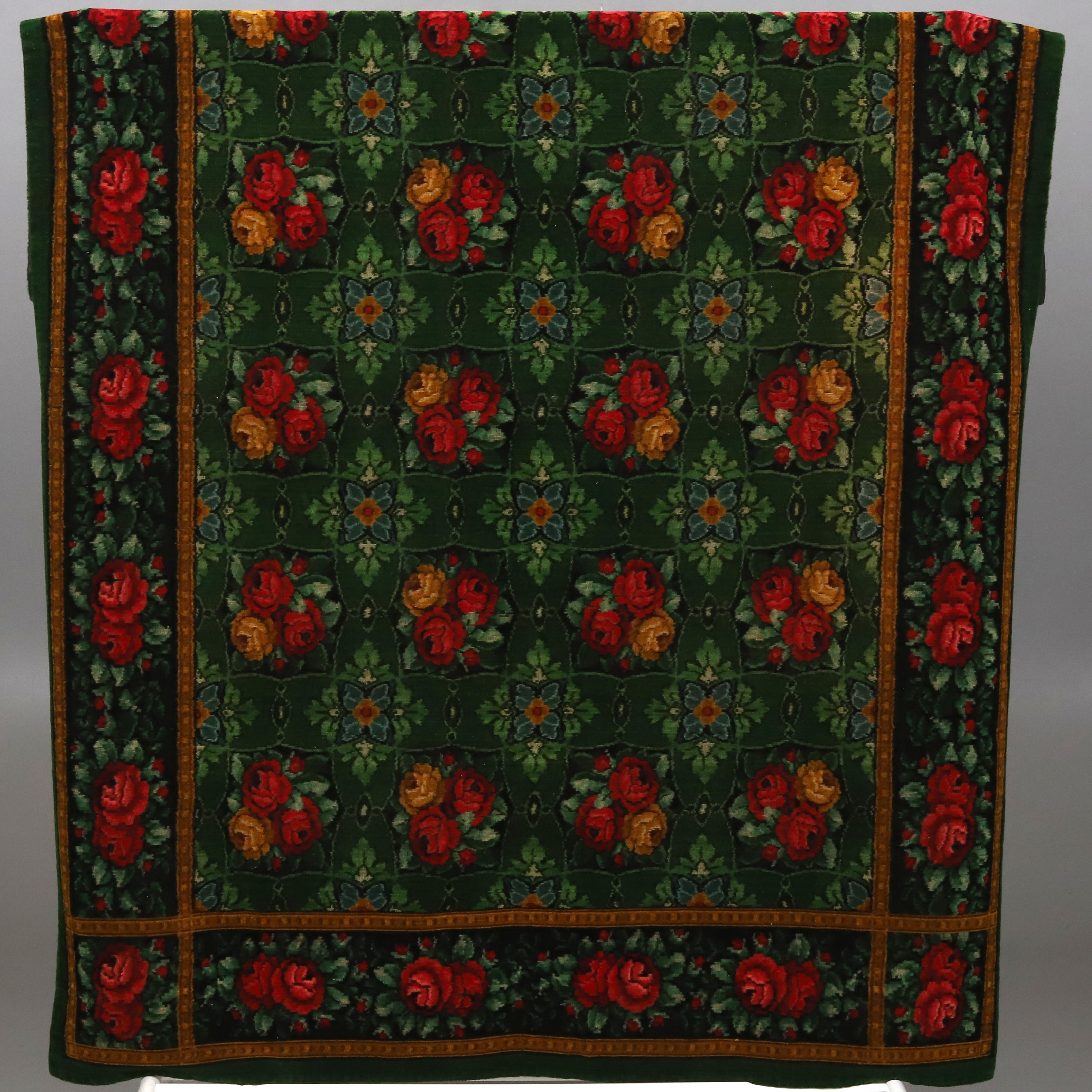 SHAGGDUK/VÄGGBONAD, rosenmönster, jugend, 1900-tal.