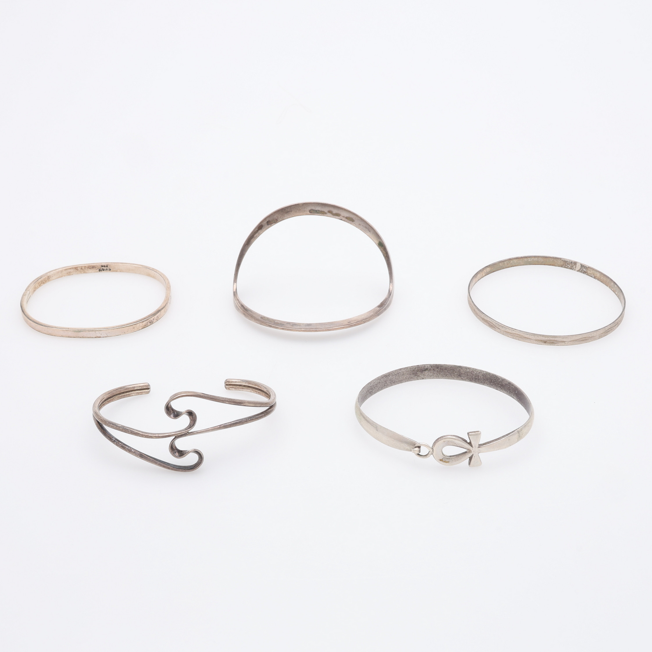 ARMBAND, FEM STYCKEN, SILVER, TOTAL VIKT CA 82 GRAM.