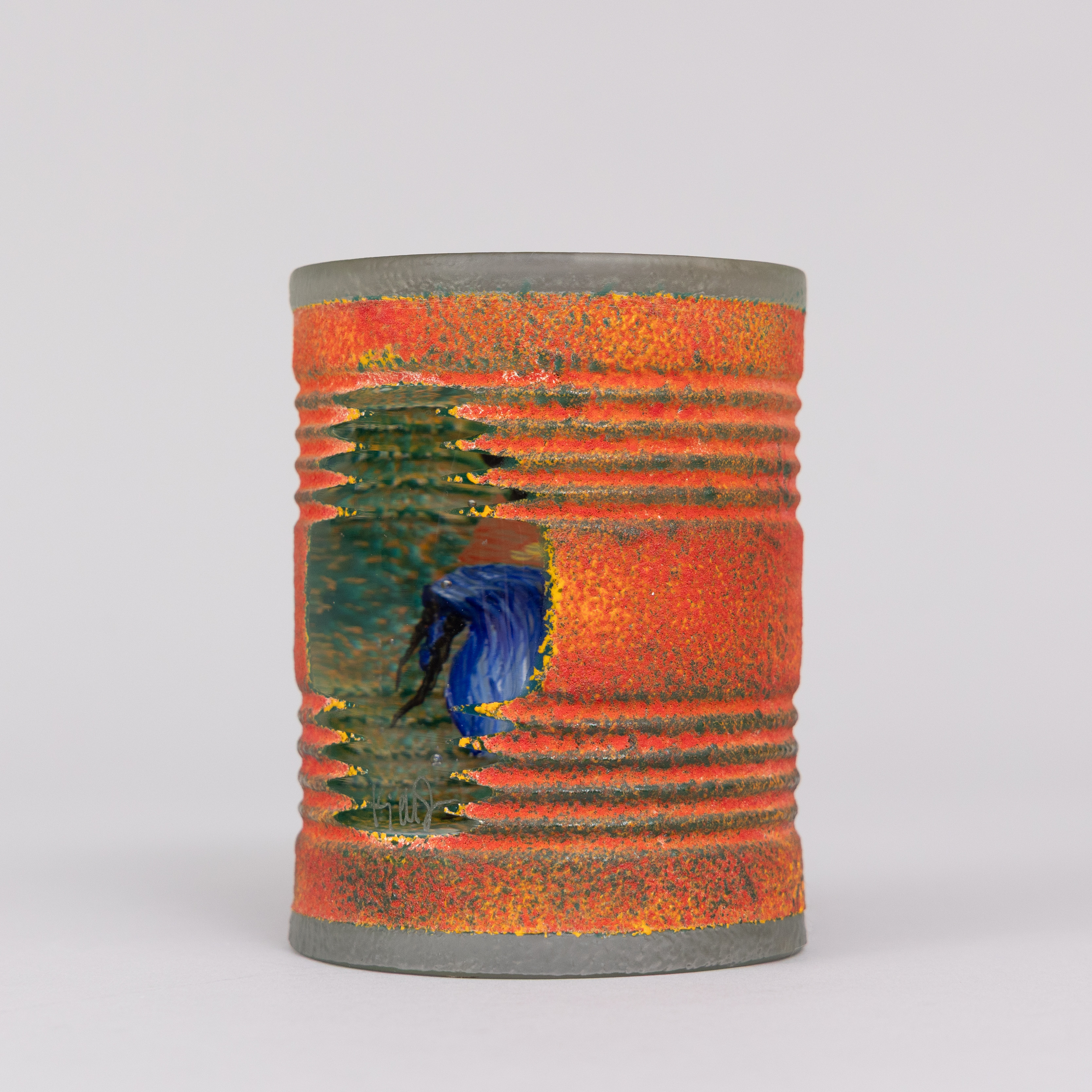 Skulptur, glas, "Fashion Soup", Kosta Boda, signerad.