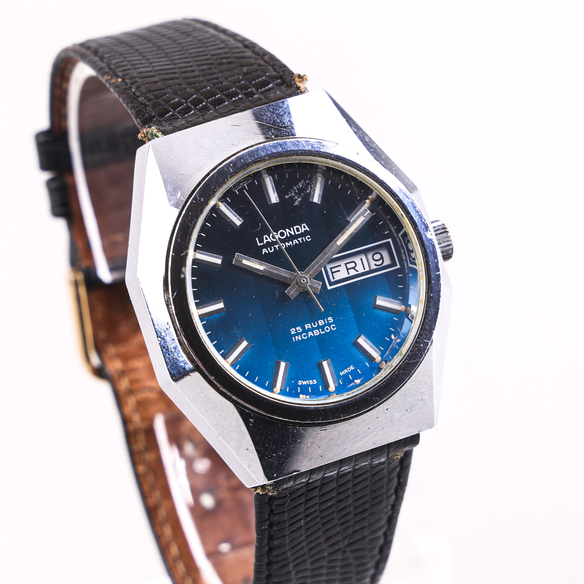 ARMBANDSUR, Lagonda automatic, 25 rubis, incabloc, Swiss.