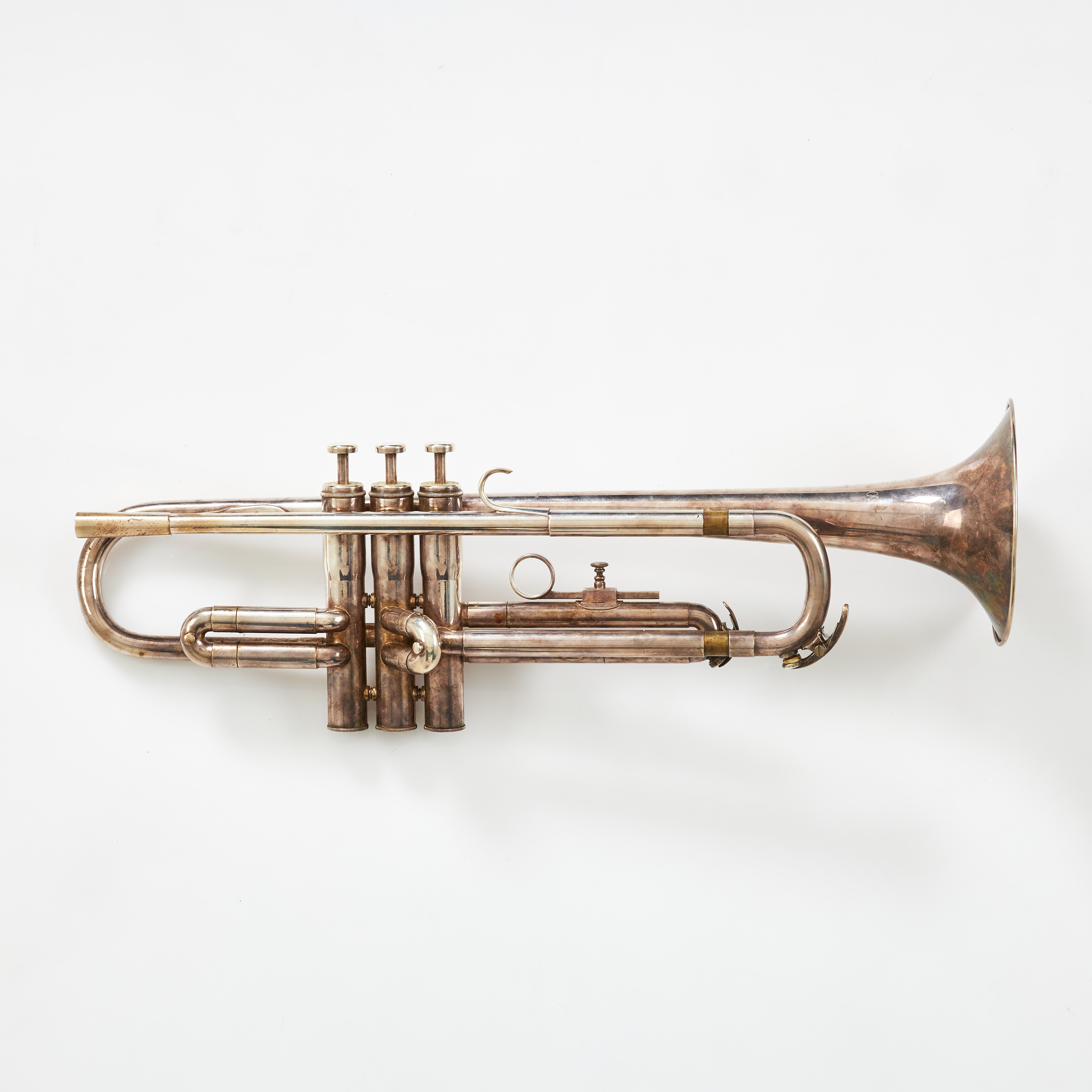 BOOSEY AND HAWKES. Trumpet, "Regent II", pläterad mässing, märkt 612-681573.
