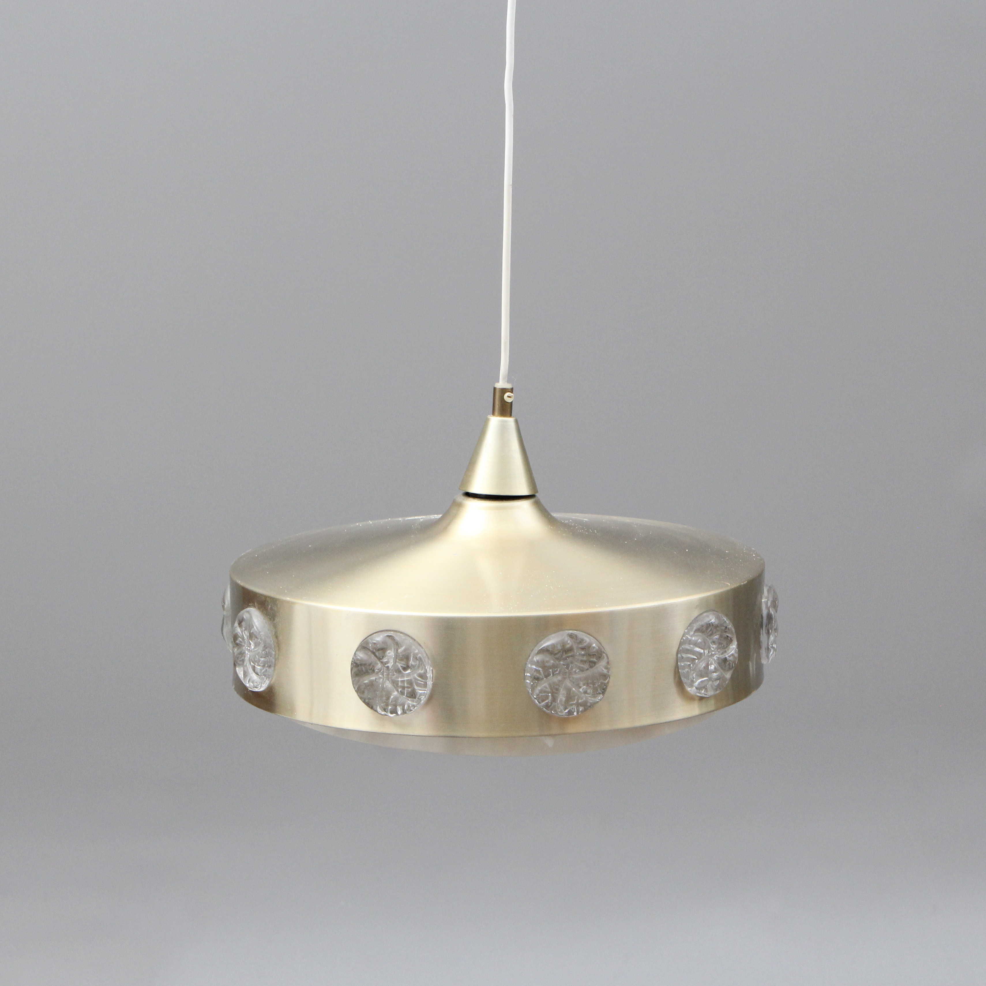 TAKLAMPA, metall/glas.