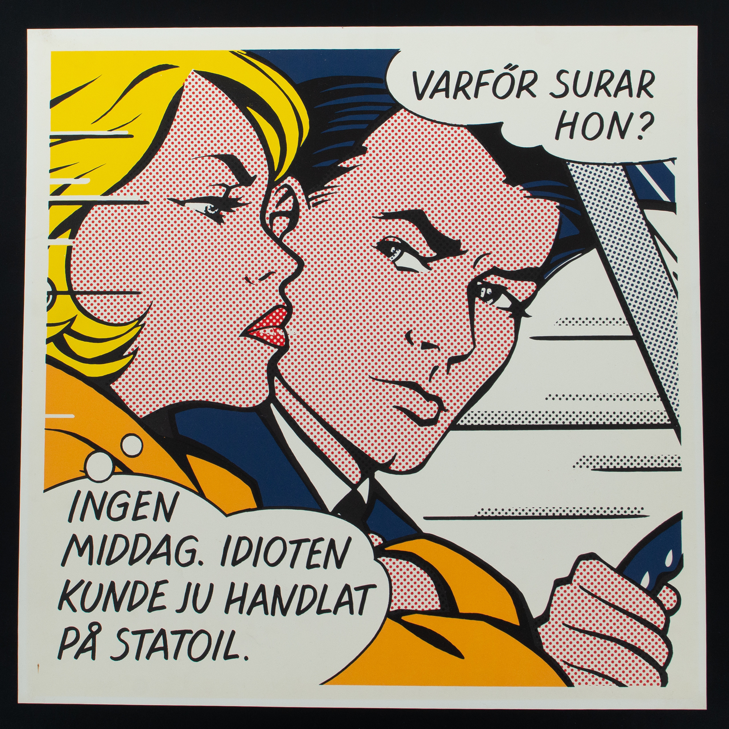 ROY LICHTENSTEIN. EFTER. Reklamaffisch för Statoil, 1990-tal.