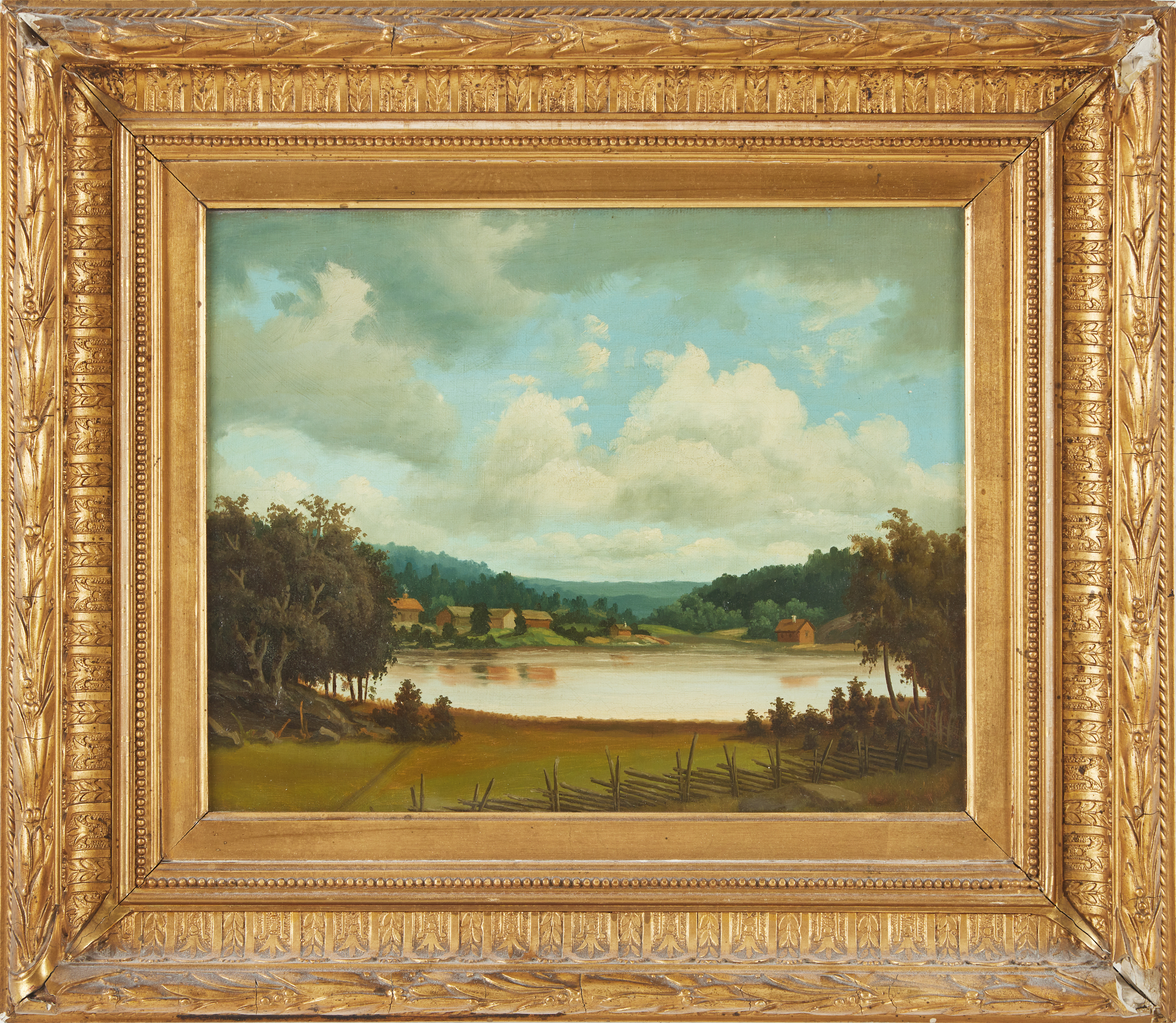 OKÄND KONSTNÄR, Sverige 1800-talets mitt, sommarlandskap, oljemålning på duk.