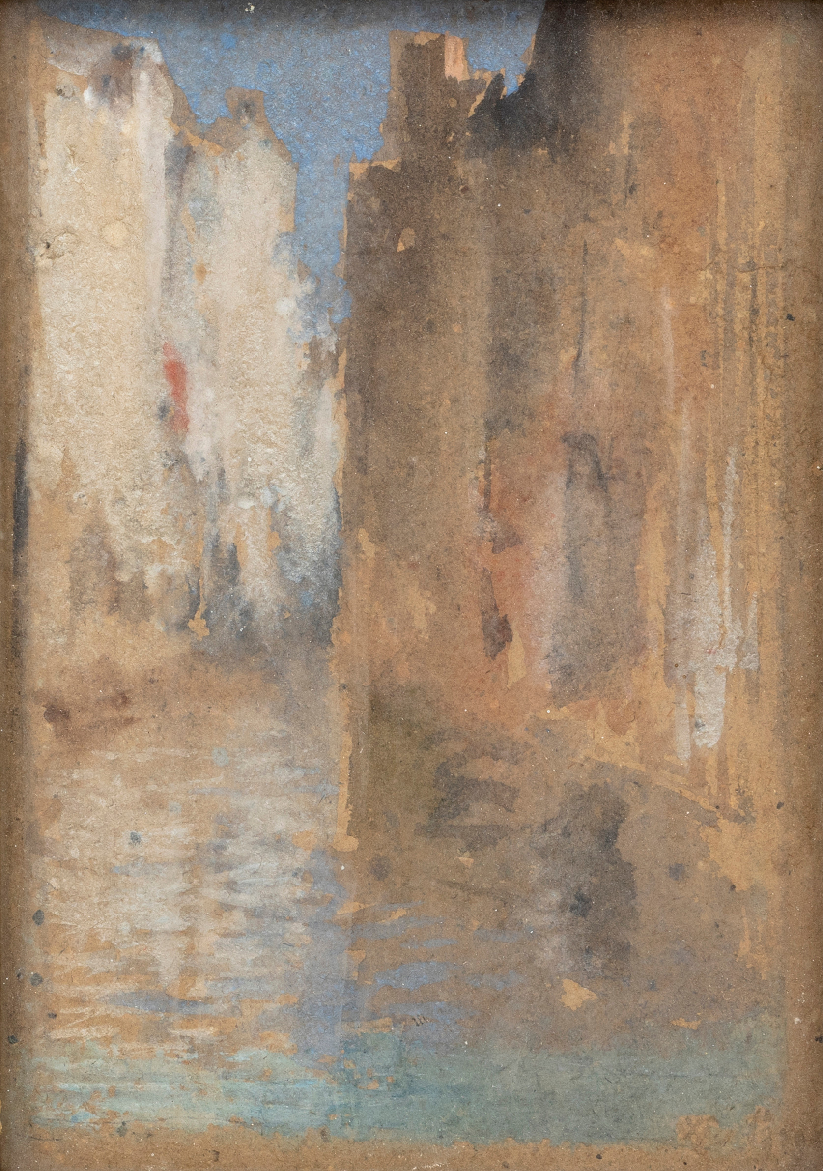 WILHELM VON GEGERFELT. Kanal i Venedig, akvarell på papper, otydligt signerad.