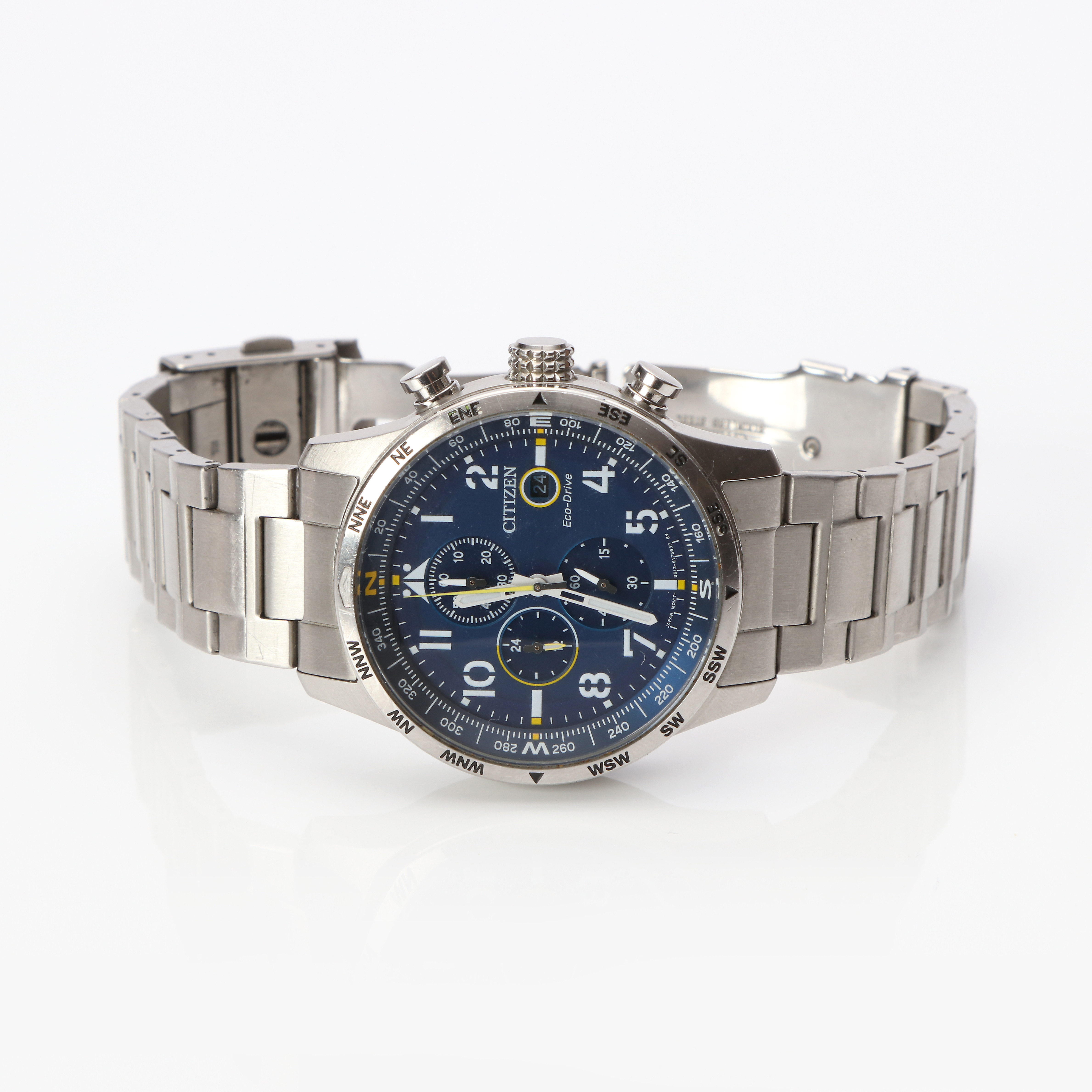 CITIZEN KRONOGRAF ECO-DRIVE, ARMBANDSUR. Stål, Eco-Drive.