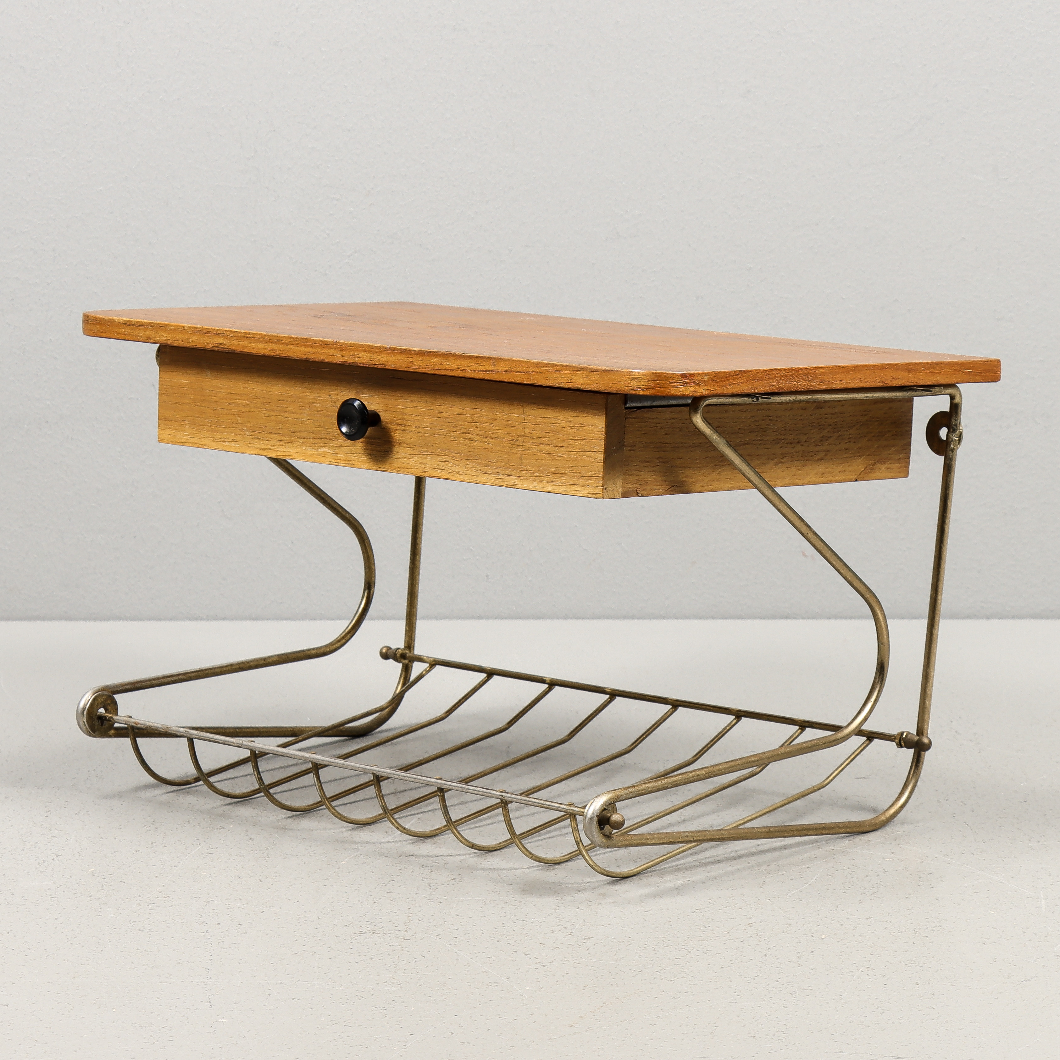 SÄNGBORD Vägghängt, Teak, 1950/60-tal.