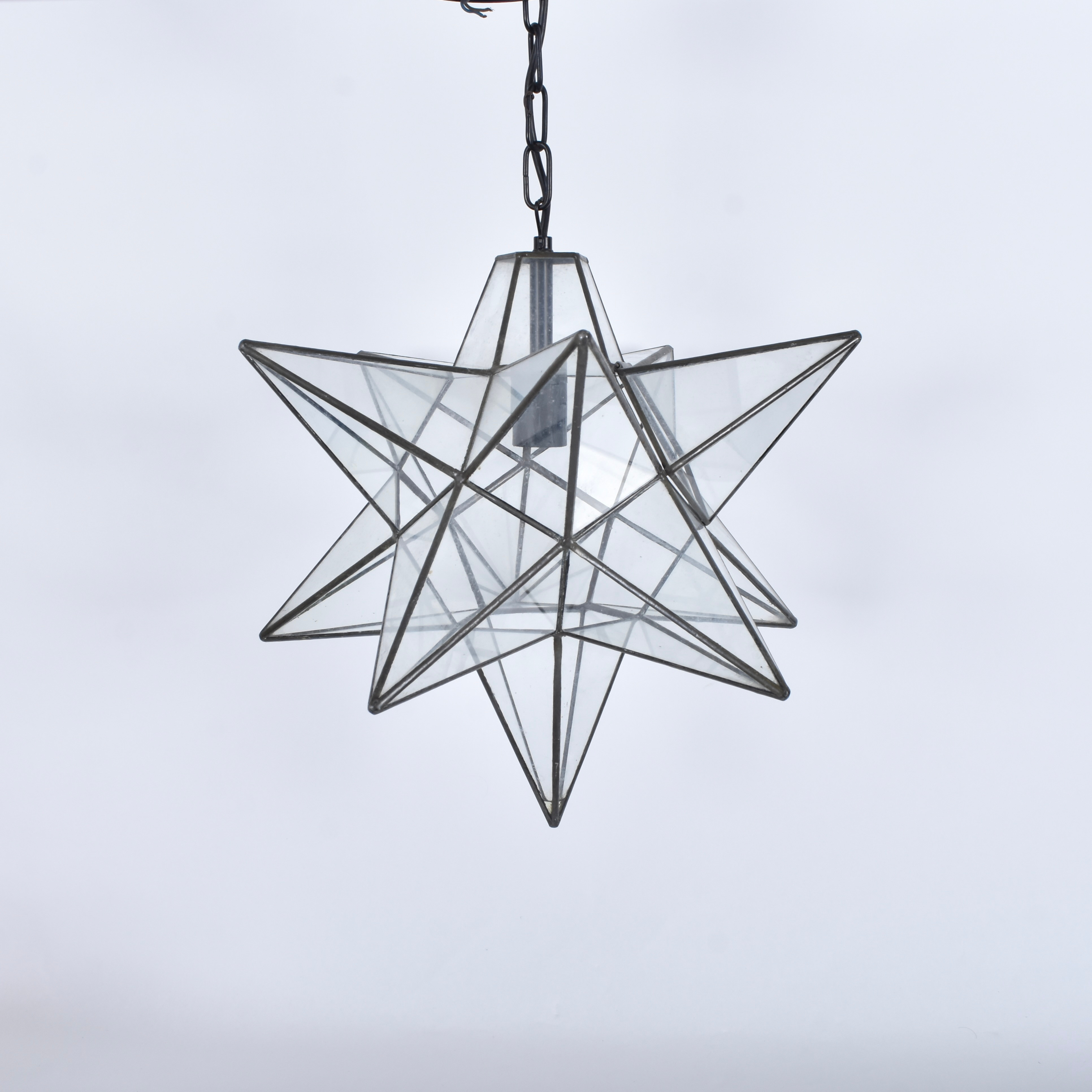 TAKLAMPA, blyinfattat glas.