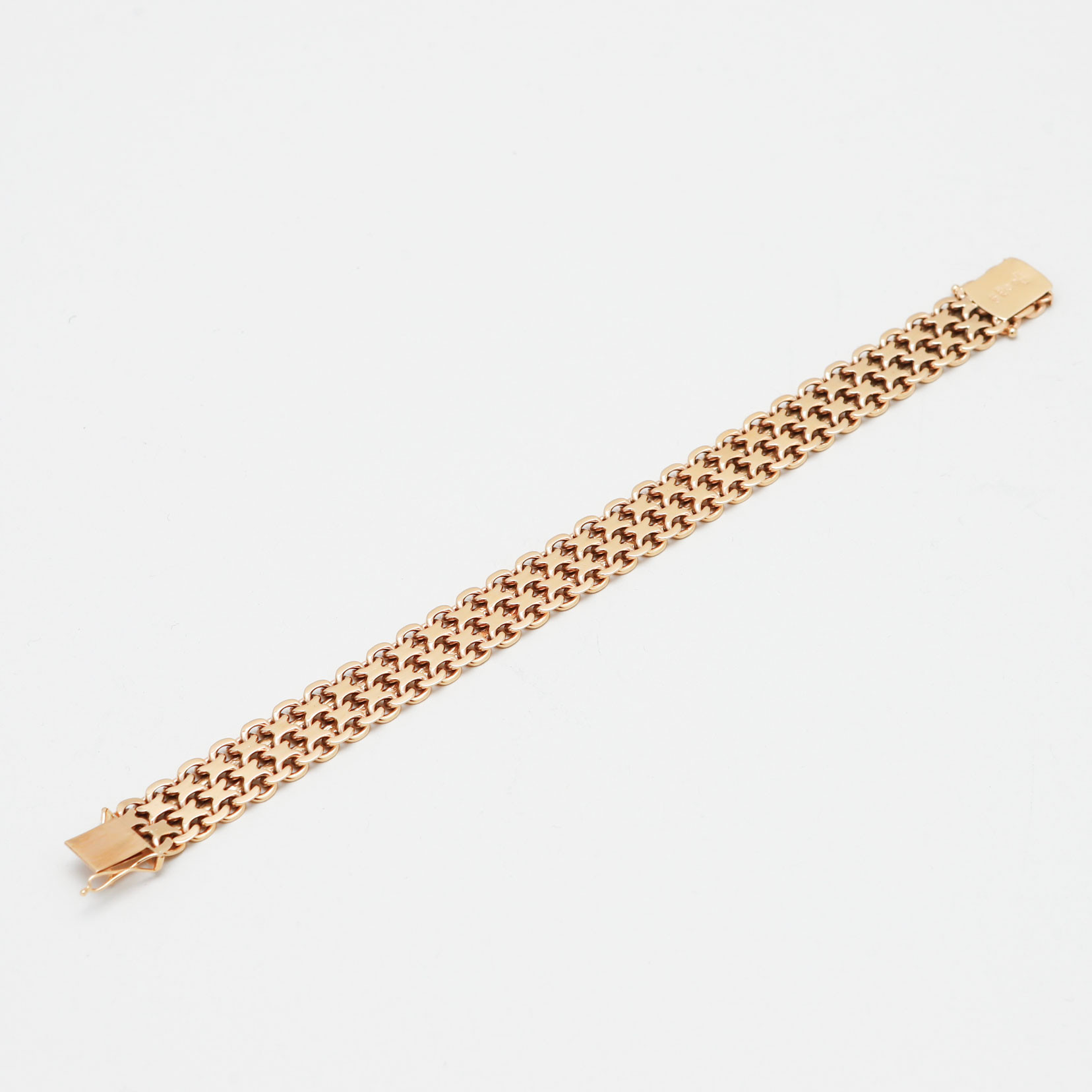 ARMLÄNK, 18k guld, Stockholm 1959. Vikt ca 49,2 g.