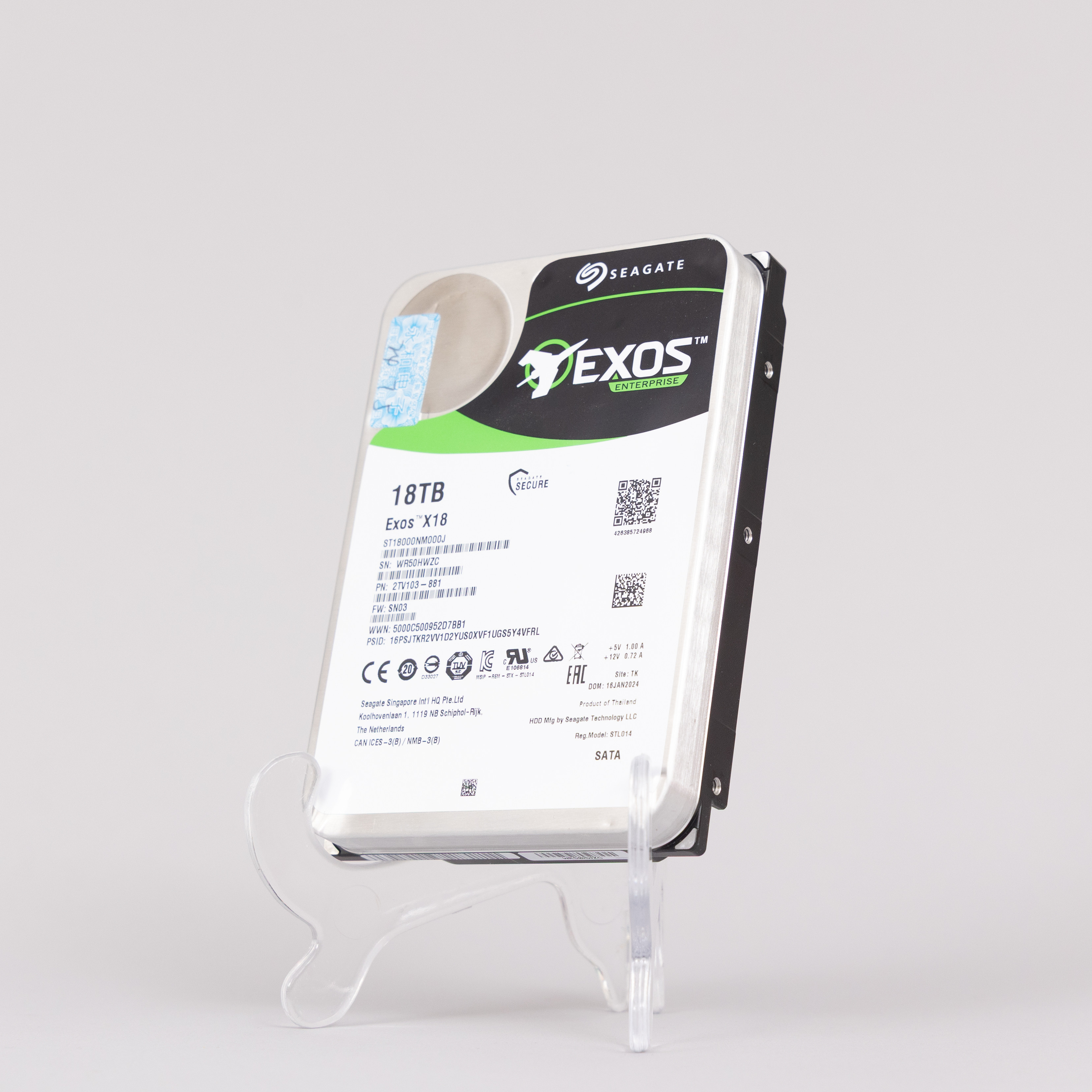 HÅRDDISK, Seagate Exos X18 Enterprise, 18TB.