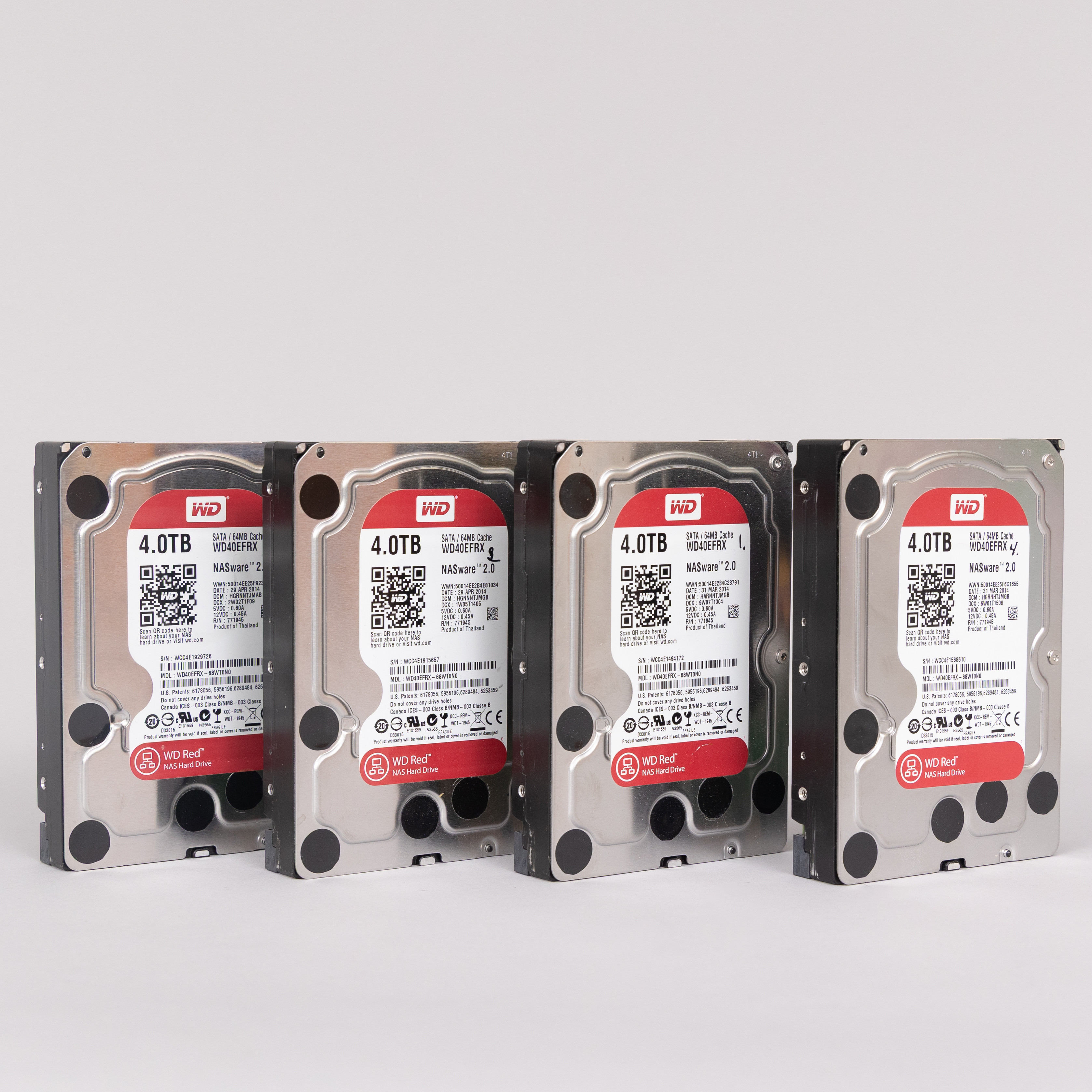 HÅRDDISKAR, 4 st, Western Digital 4 TB.
