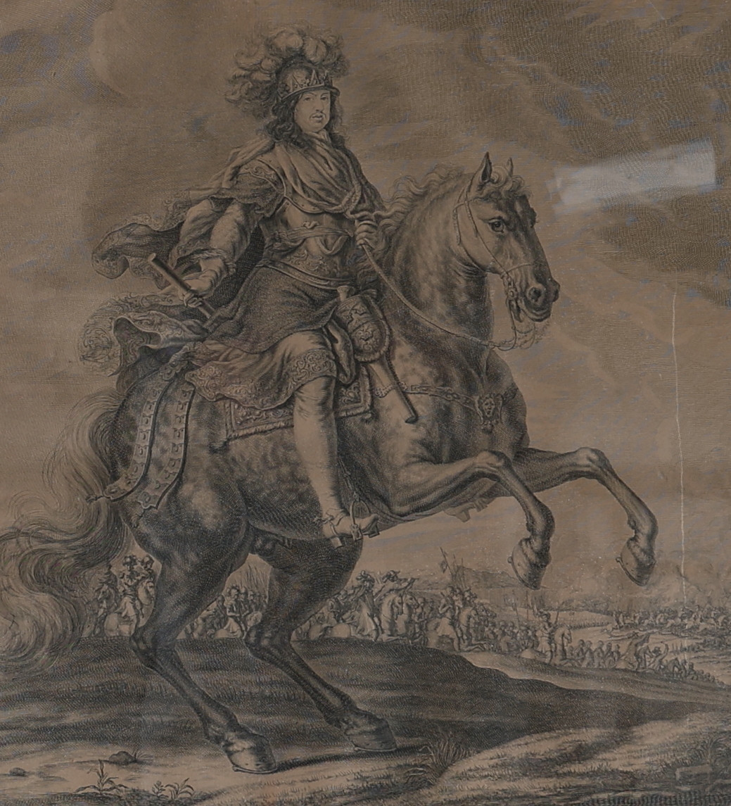GRAVYR, "Charles X Gustave Roi De Suede", efter David Klöcker Ehrenstrahl, 1800-tal.