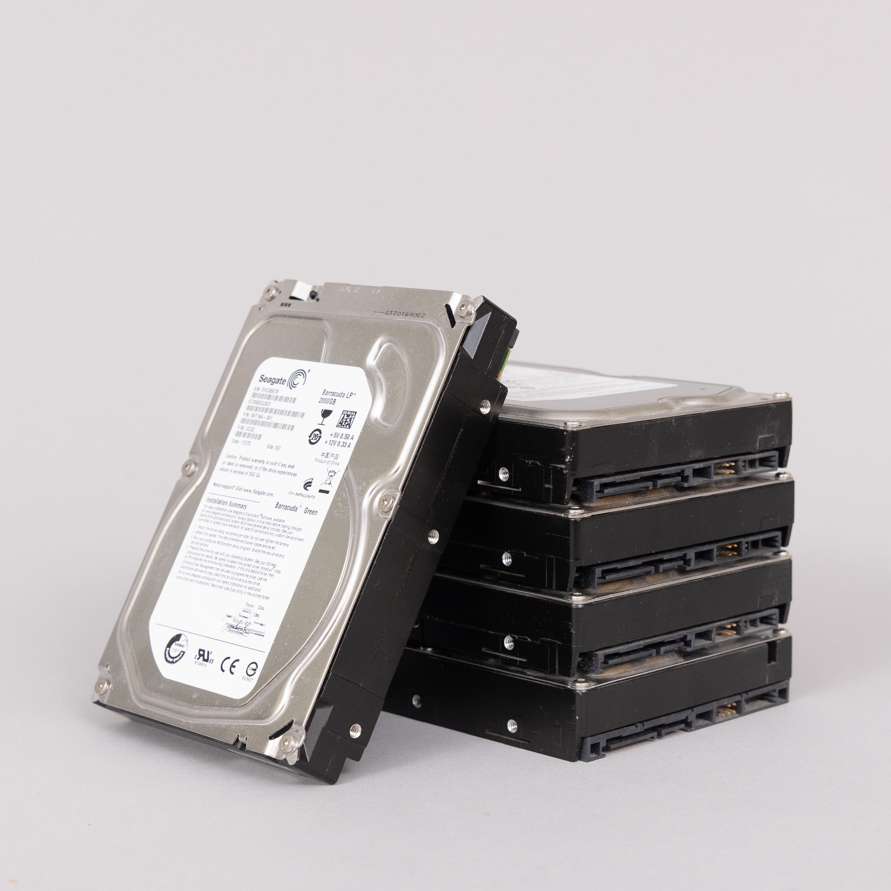 HÅRDDISKAR, 5 st, Samsung & Seagate, 2 TB.