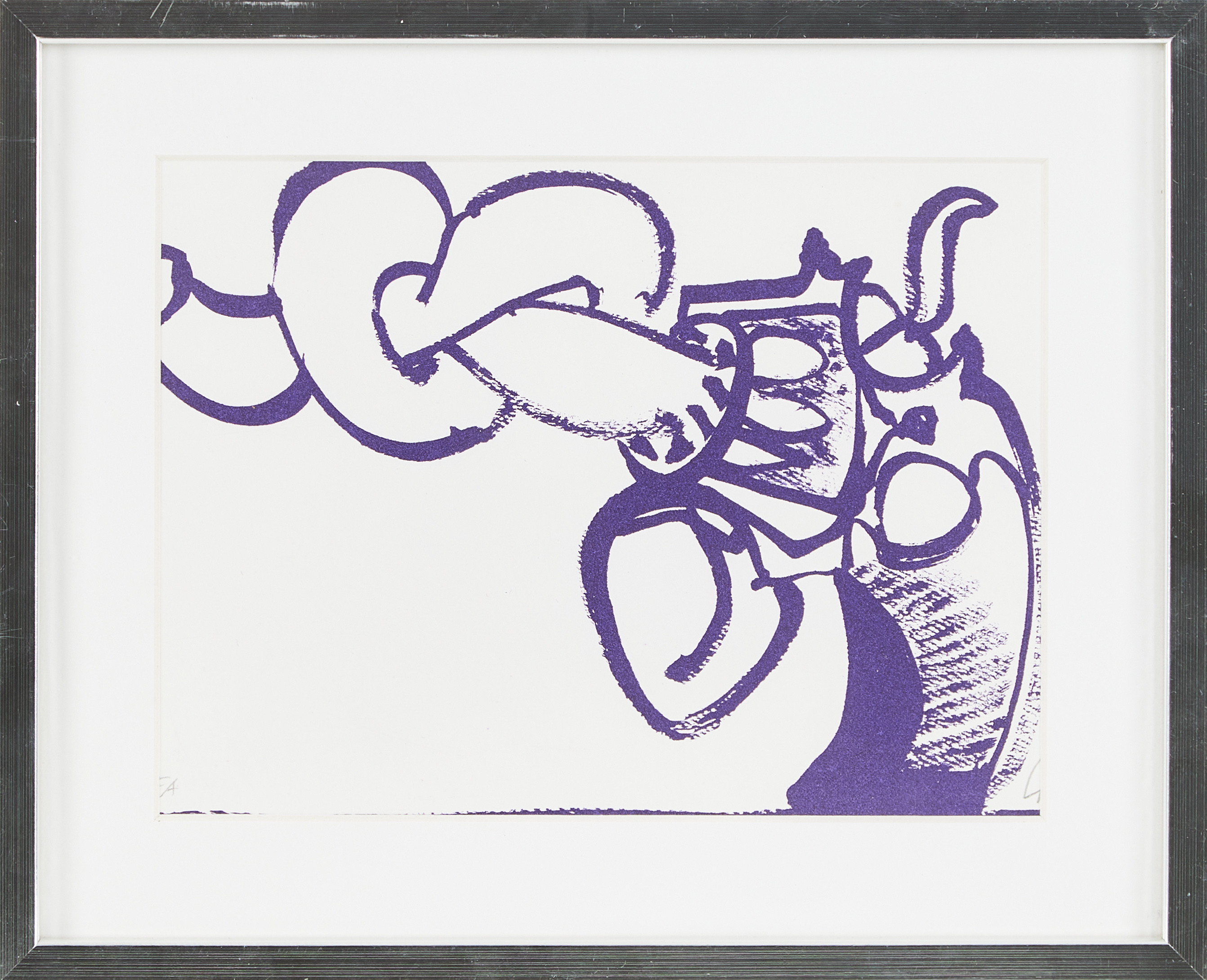 CARL FREDRIK REUTERSWÄRD. " Non Violence", färglitografi.