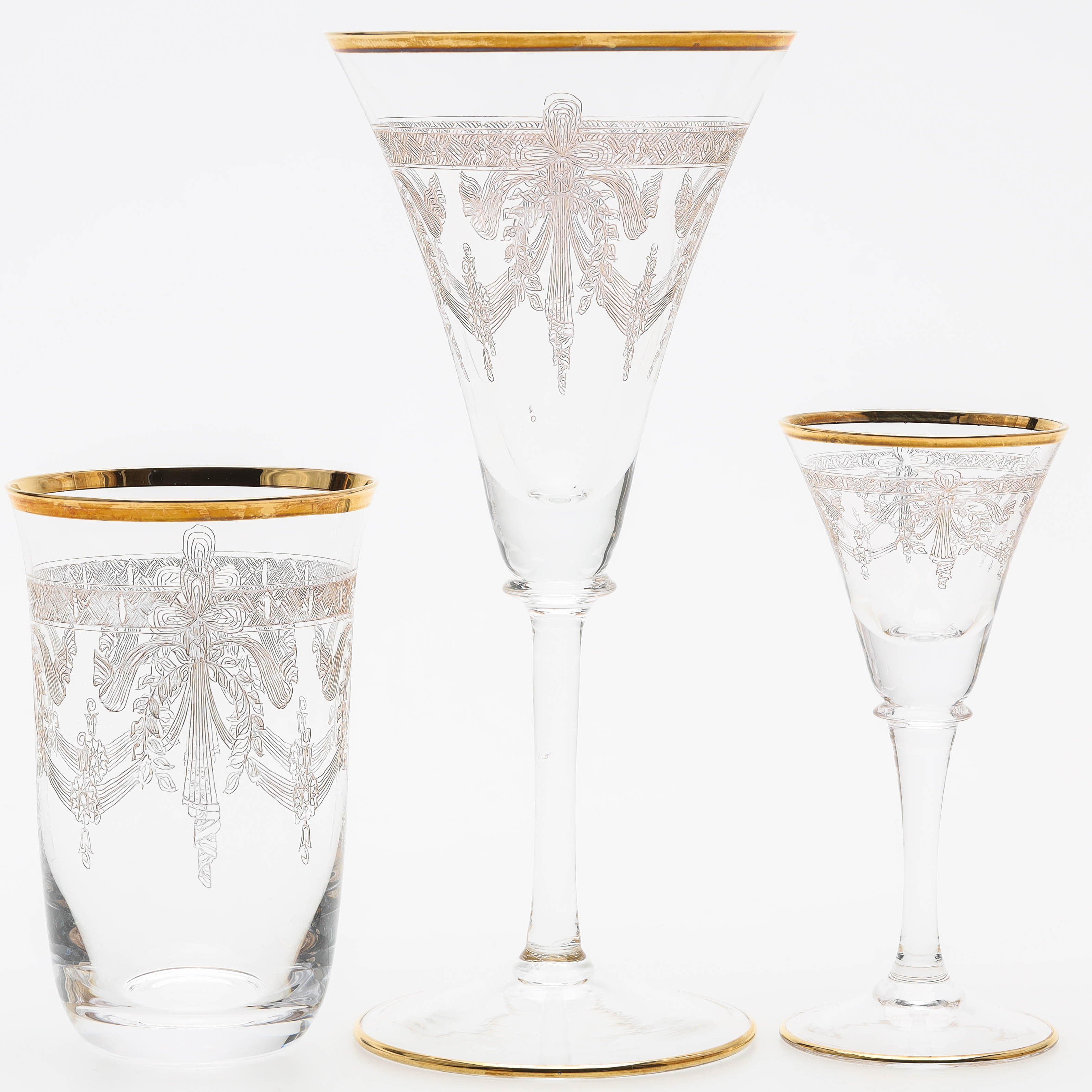 JOHAN TOBIAS SERGEL, efter, glasservis, 35 st, Duka Collection, 1990-tal.