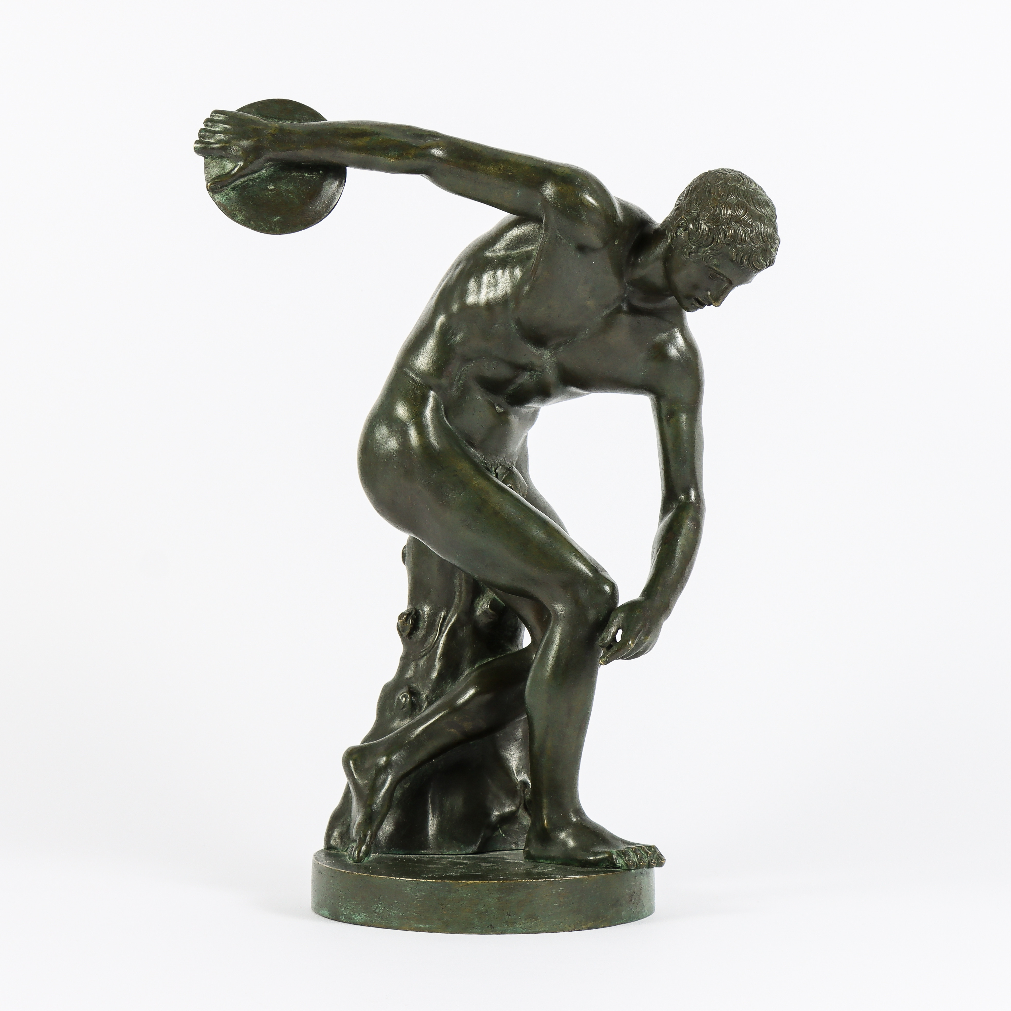 "DISKUSKASTAREN", skulptur, brons, 'Grand Tour-souvenir', omkring år 1900.