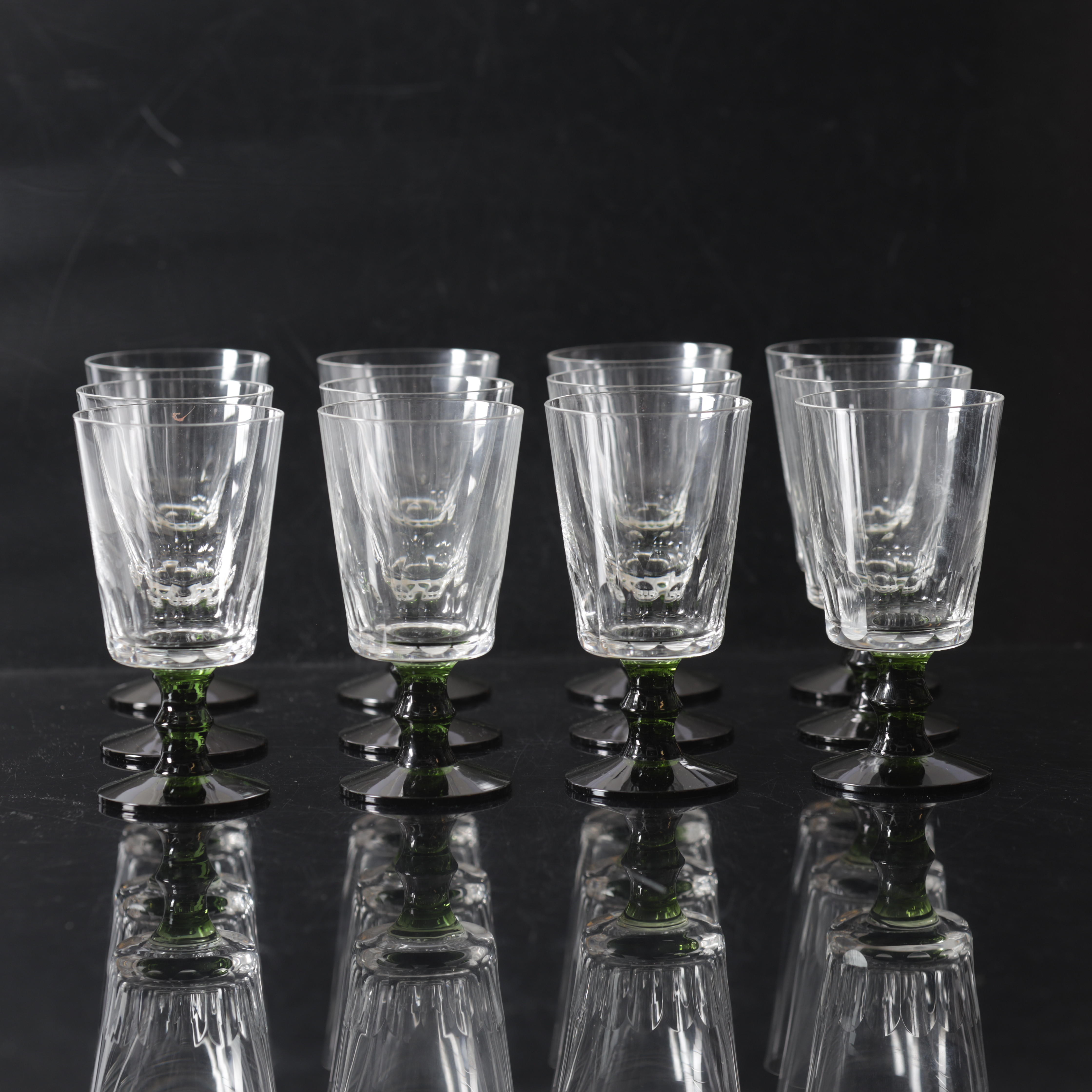 VITVINSGLAS, 12 st, glas, 1900-tal.