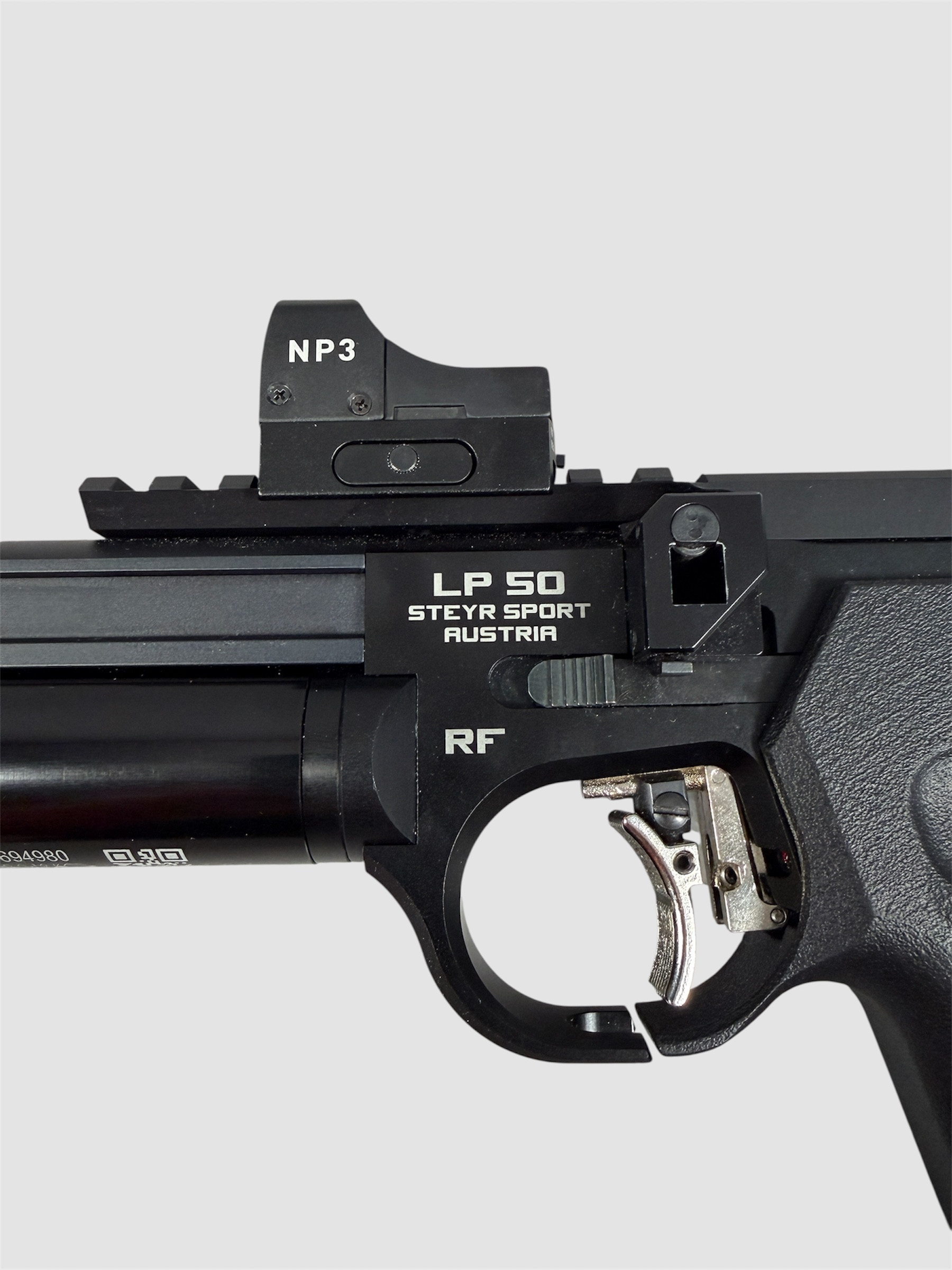 LUFTPISTOL, fabrikat Steyr Sportwaffen, modell LP50 RF/Action, kaliber 4,5mm, koffert.