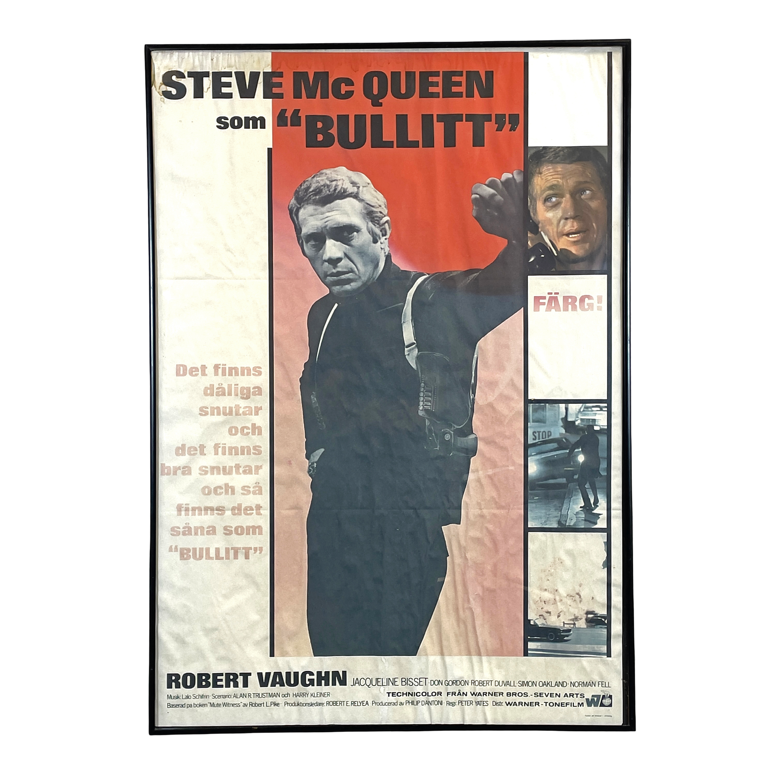 FILMAFFISCH, "Bullitt", tryckeri AB Småland - Jönköping.